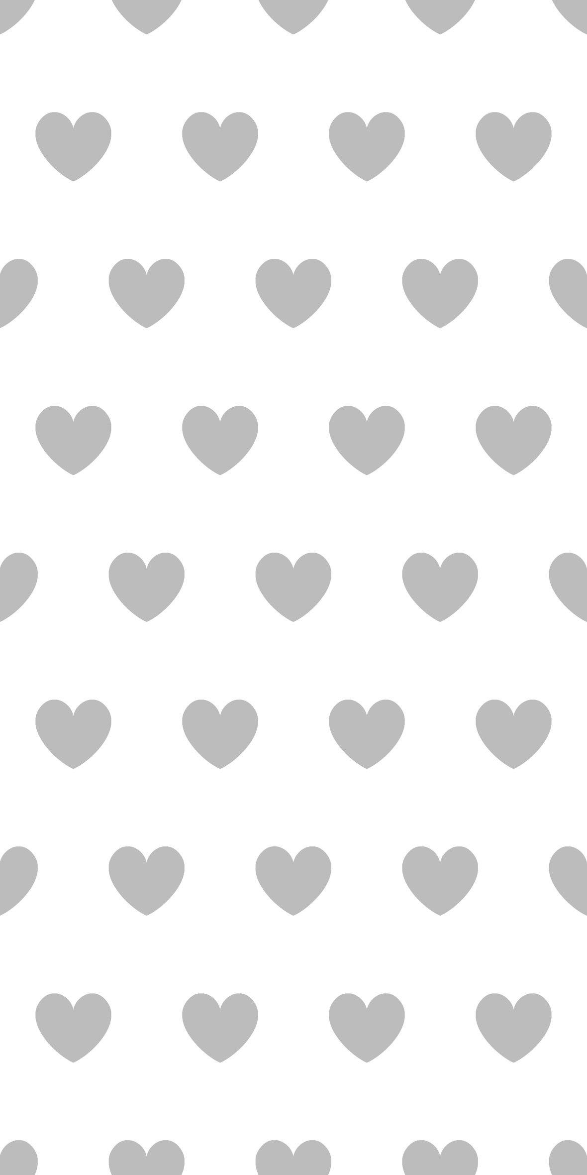 Black Background With White Hearts Wallpaper