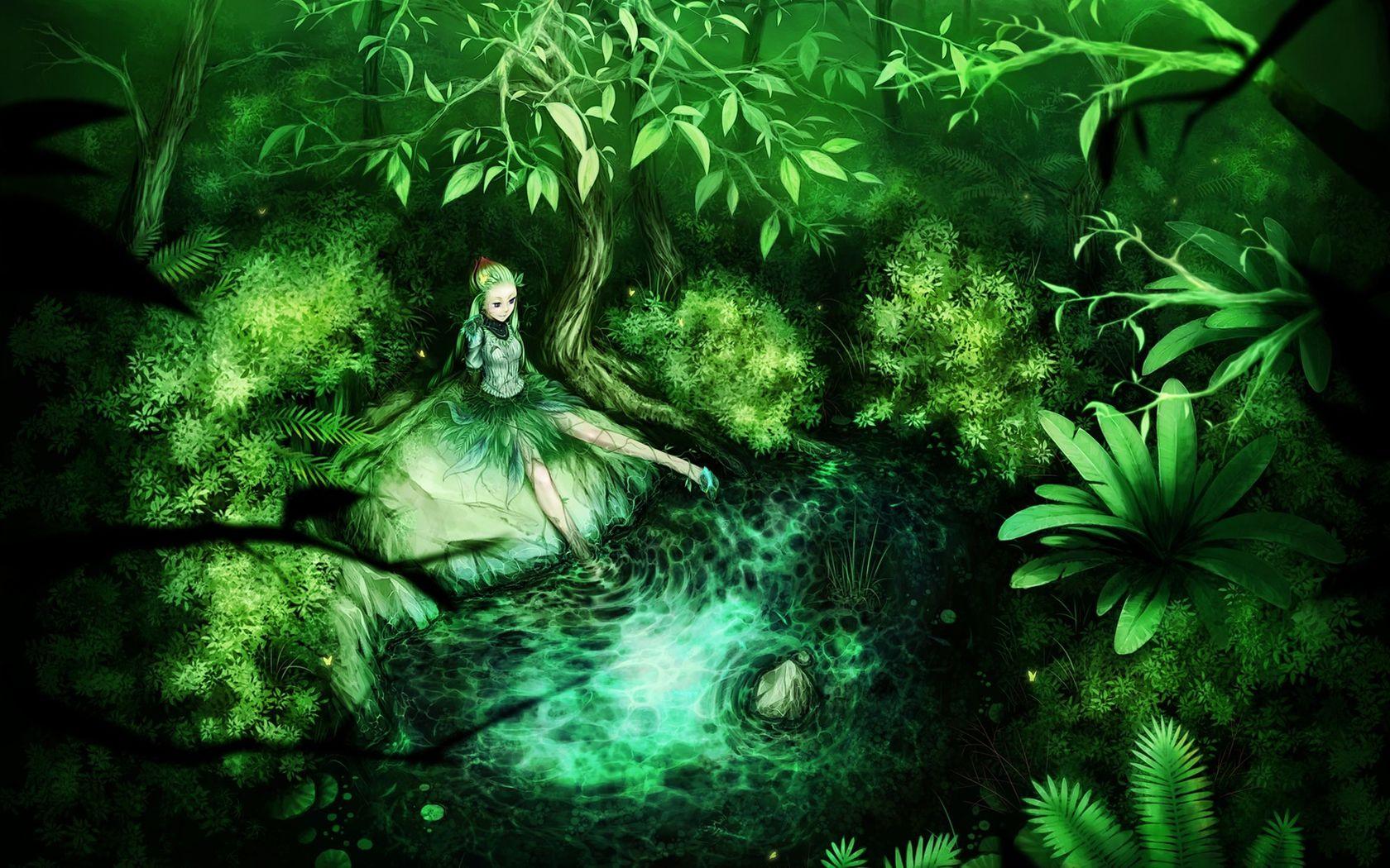 Green Anime Wallpapers Top Free Green Anime Backgrounds WallpaperAccess