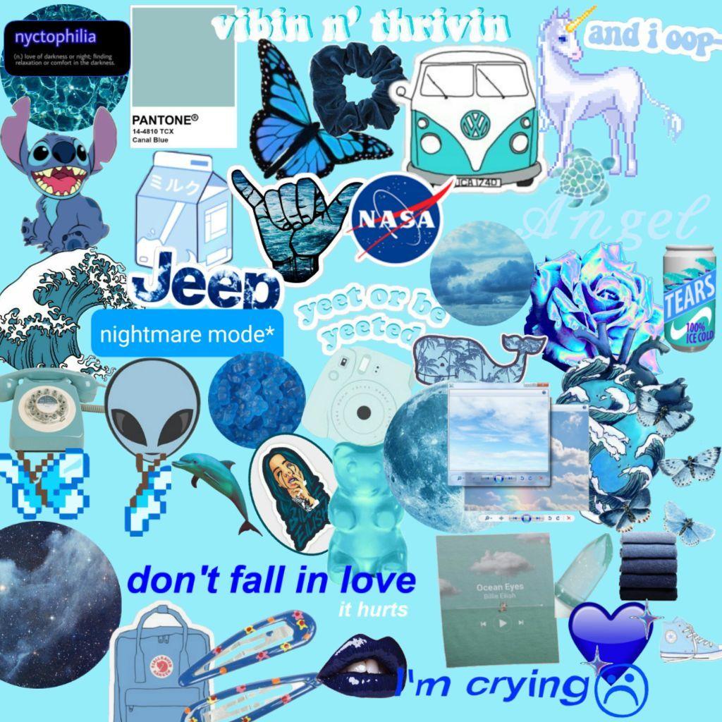 Blue Collage Wallpapers Top Free Blue Collage Backgrounds