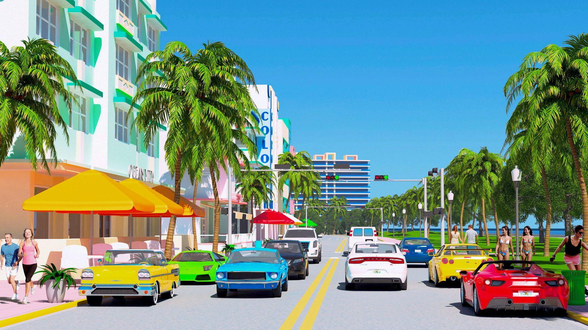 Ocean Drive Wallpapers Top Free Ocean Drive Backgrounds WallpaperAccess
