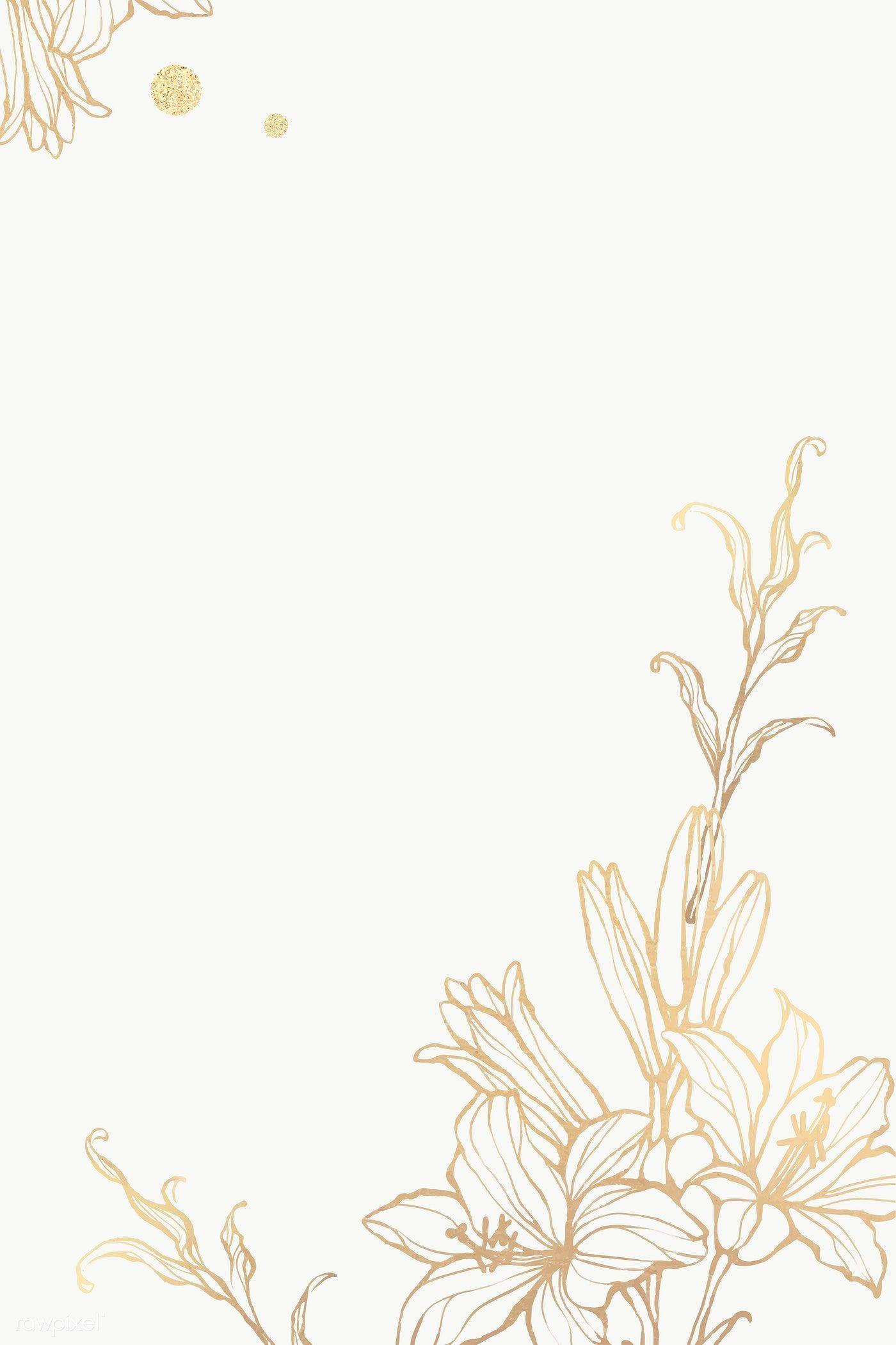Gold Floral Wallpapers Top Free Gold Floral Backgrounds WallpaperAccess