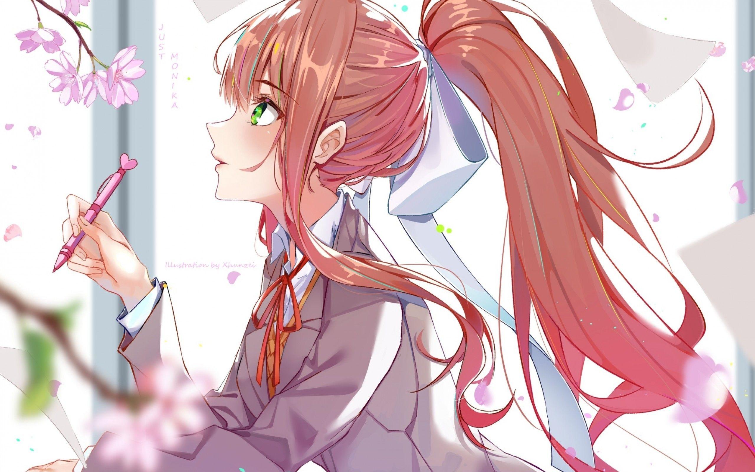 Monika Wallpapers - Top Free Monika Backgrounds - WallpaperAccess