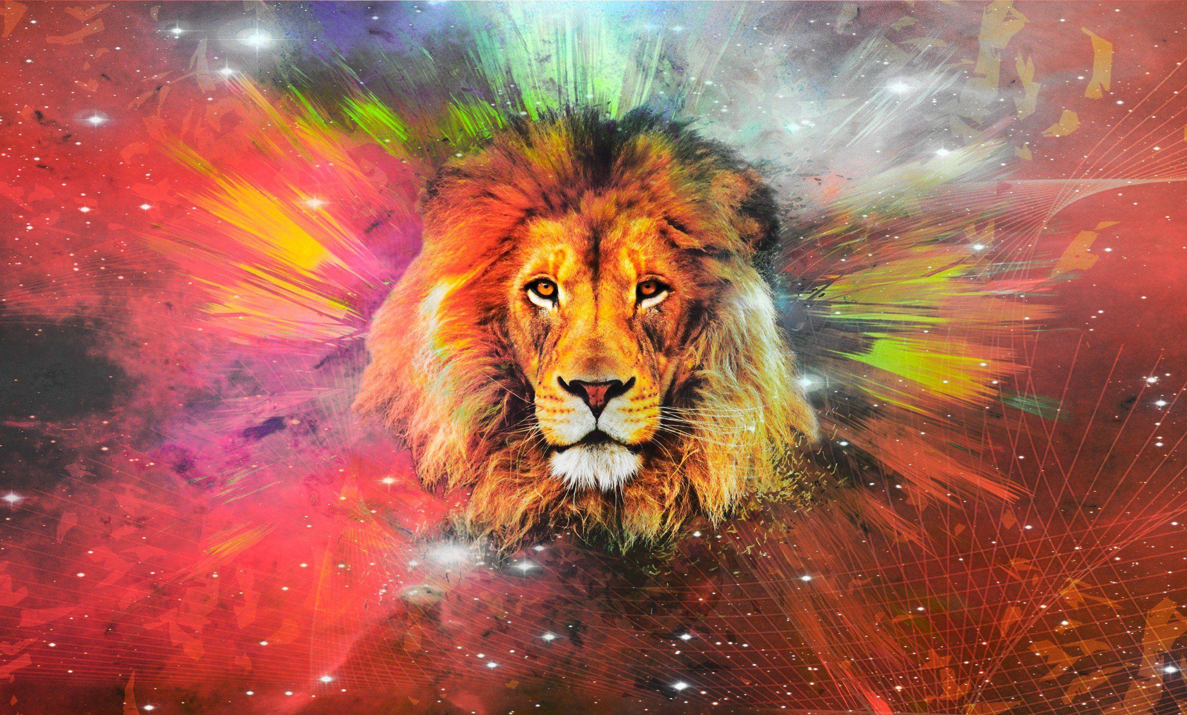 Galaxy Lion Wallpapers Top Free Galaxy Lion Backgrounds WallpaperAccess