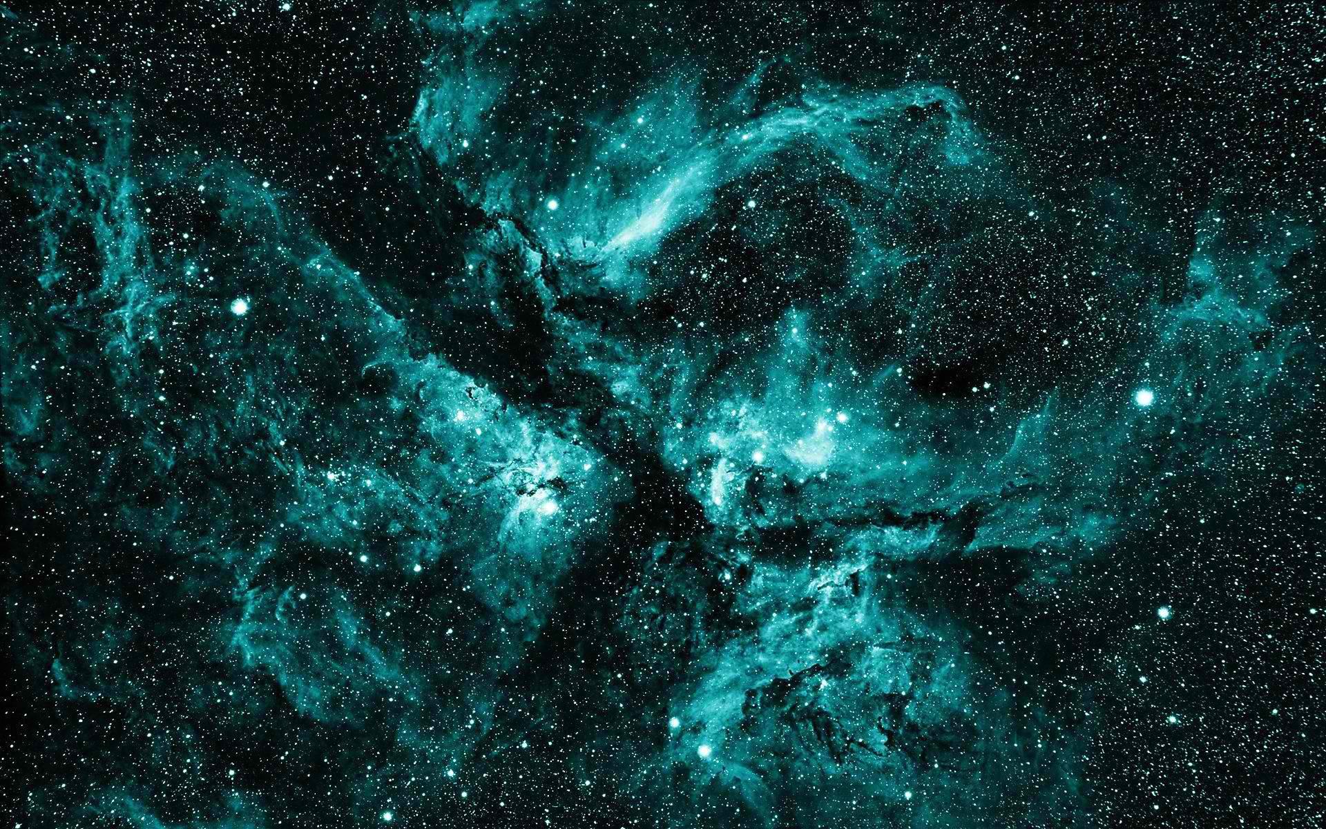 Teal Nebula Space