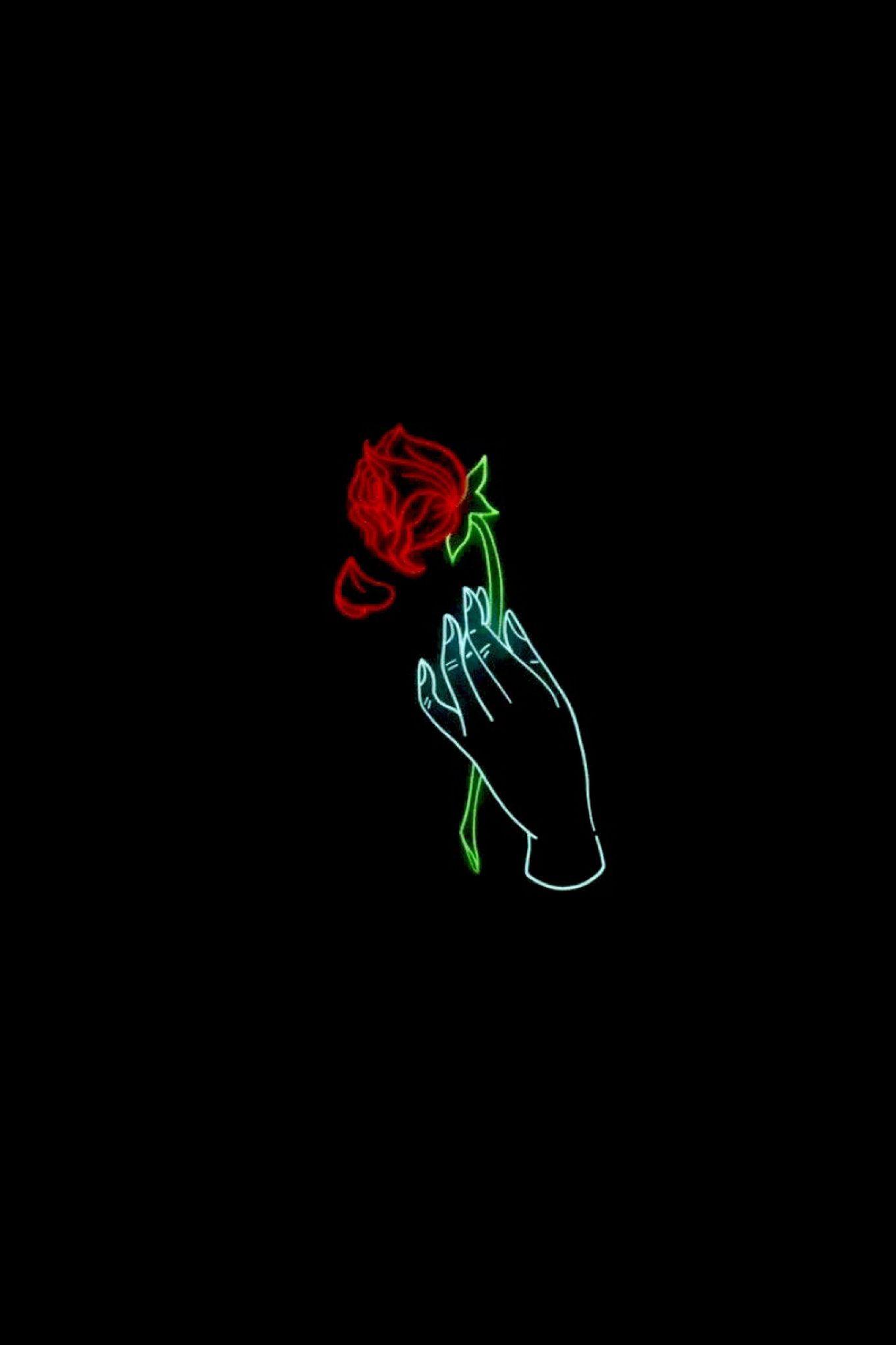 Neon Rose Wallpapers Top Free Neon Rose Backgrounds WallpaperAccess