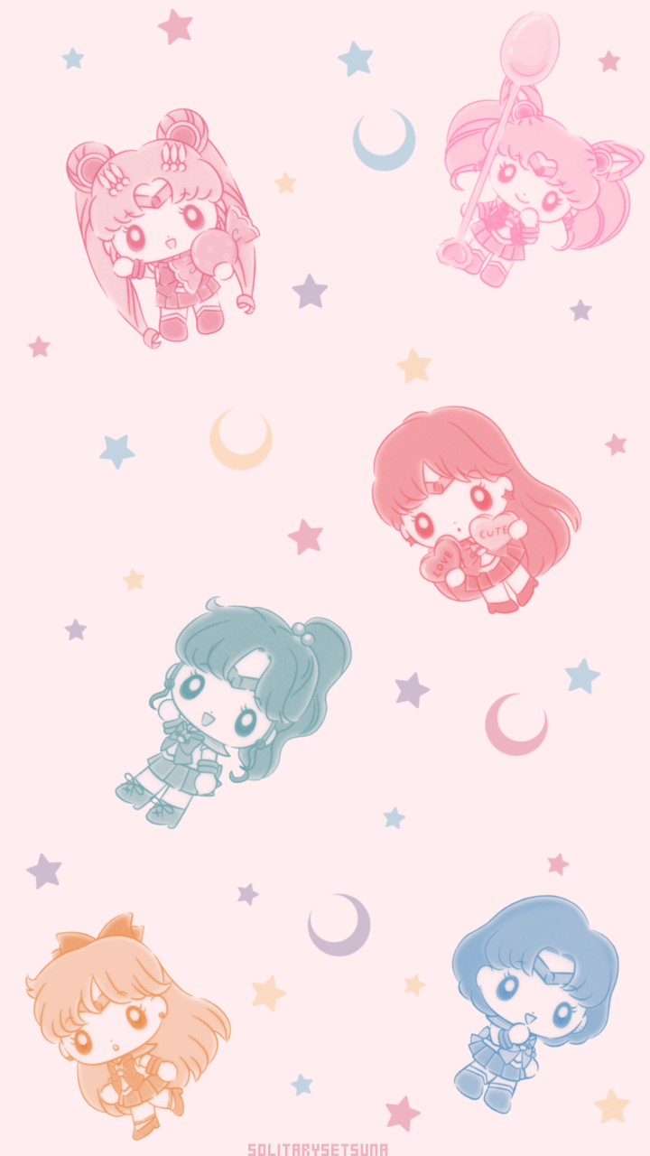 Sailor Moon Pastel Kawaii Desktop Wallpaper Kawaii sailor moon My