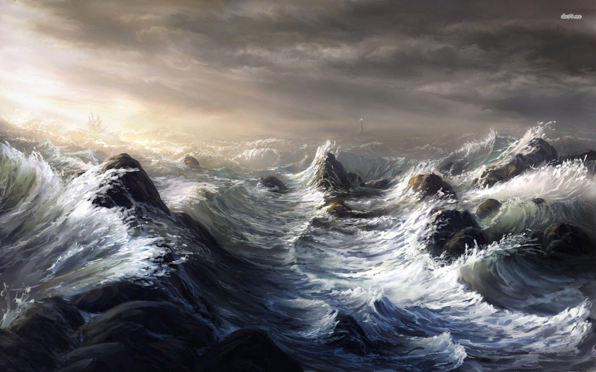 Ocean Waves at Night Wallpapers Top Free Ocean Waves at Night