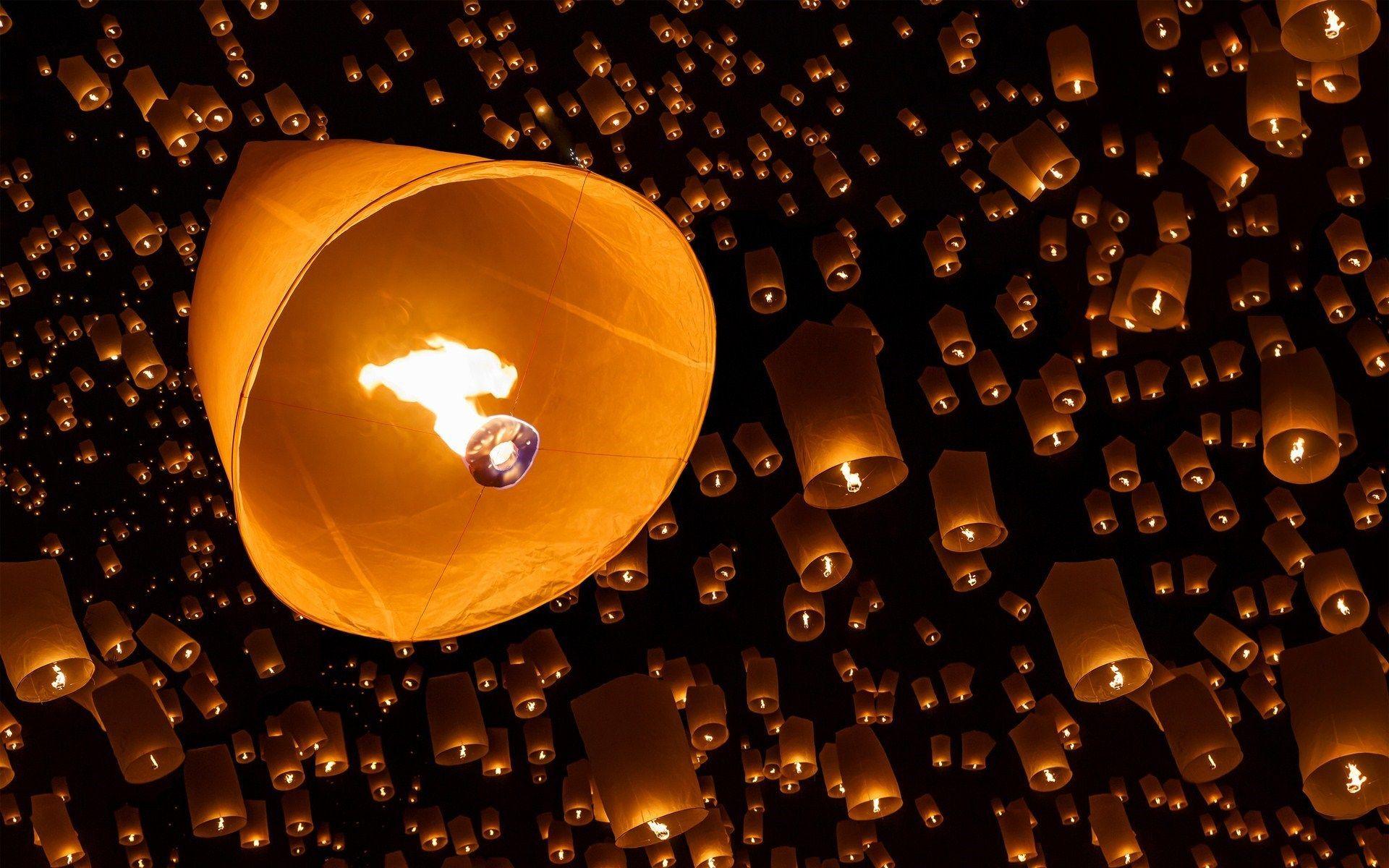 Sky Lantern Wallpapers Top Free Sky Lantern Backgrounds WallpaperAccess