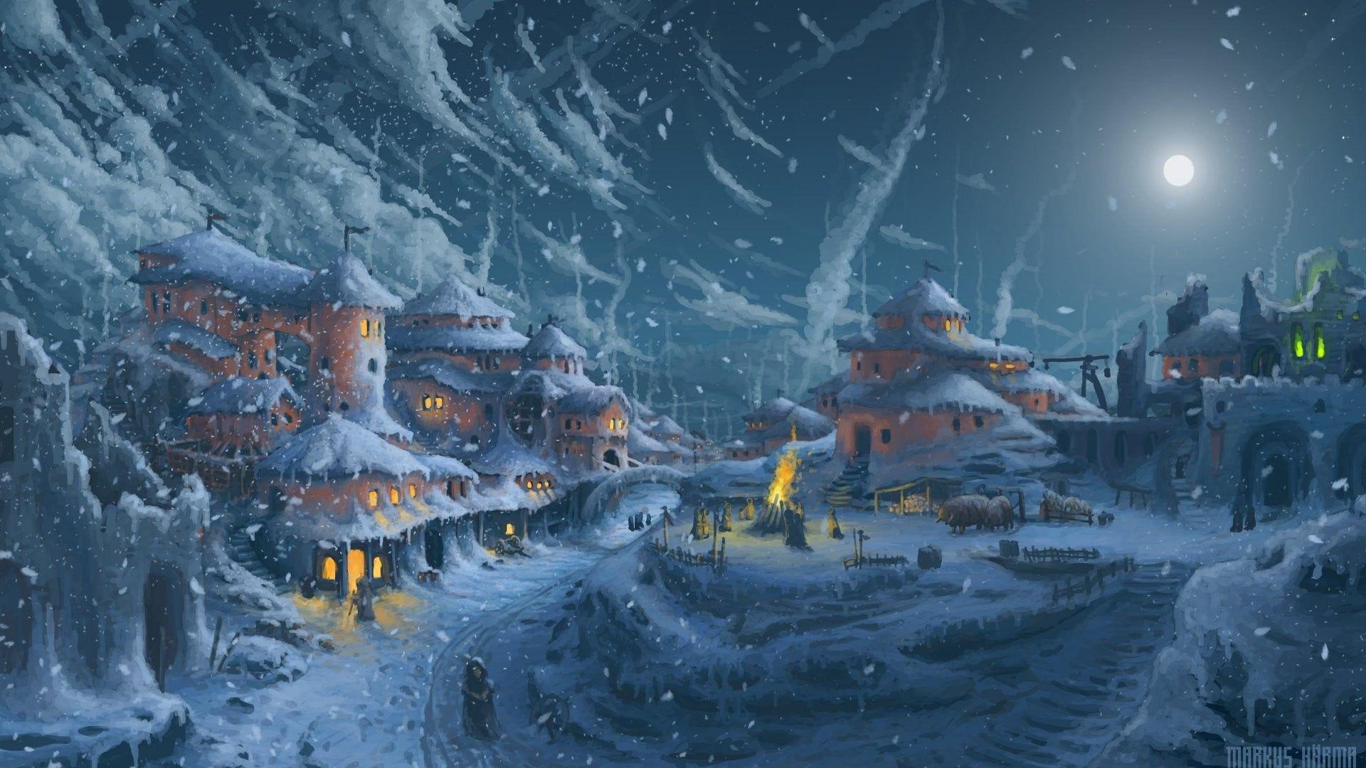 Snowy Village Wallpapers Top Free Snowy Village Backgrounds