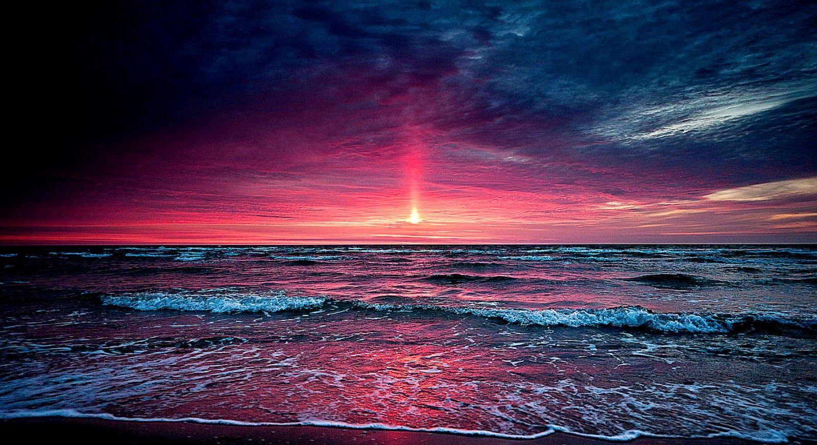 Purple Beach Sunset Wallpapers Top Free Purple Beach Sunset