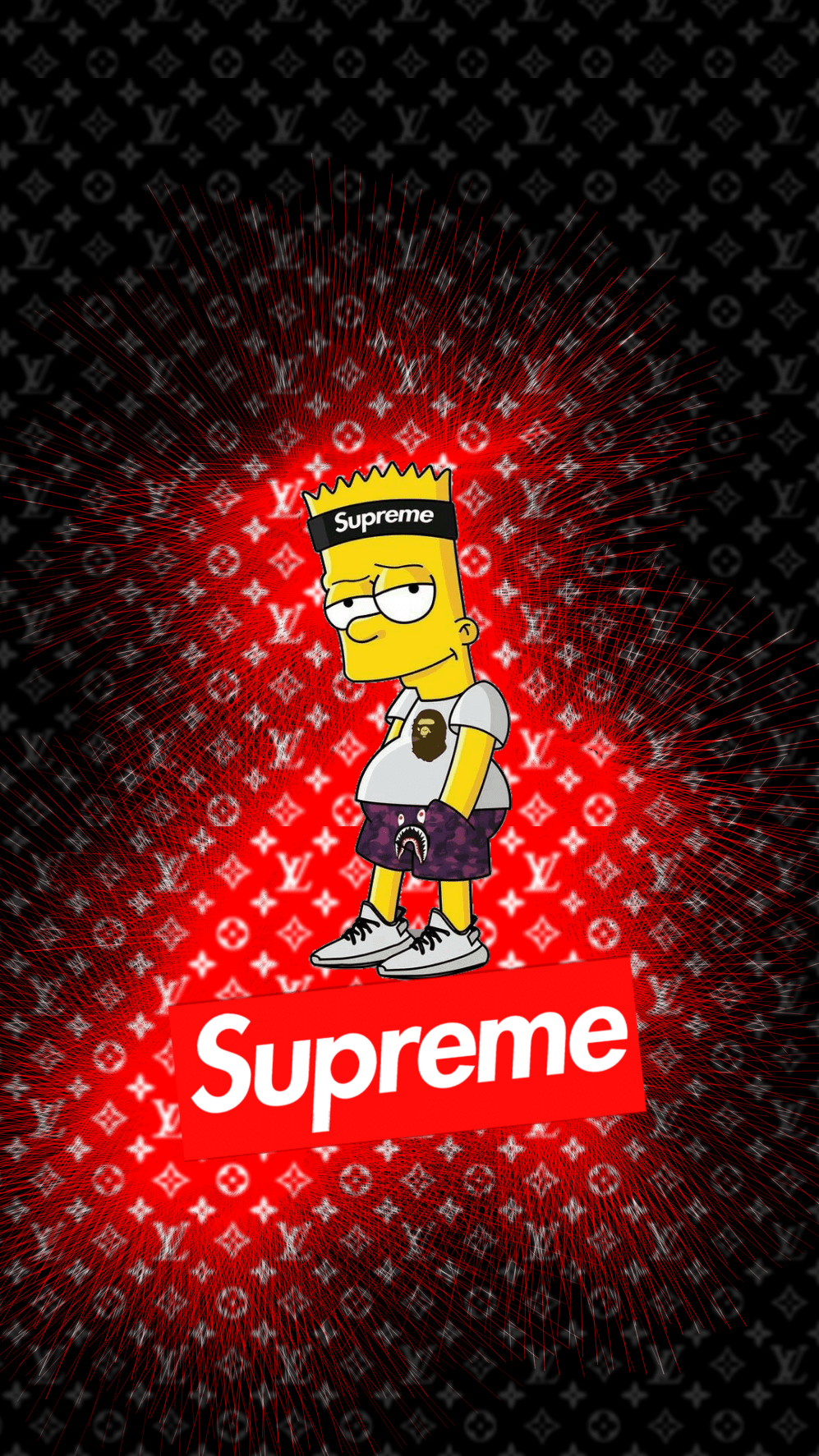 Light Blue Supreme And Louis Vuitton Wallpaper Wallpaper supreme lv
