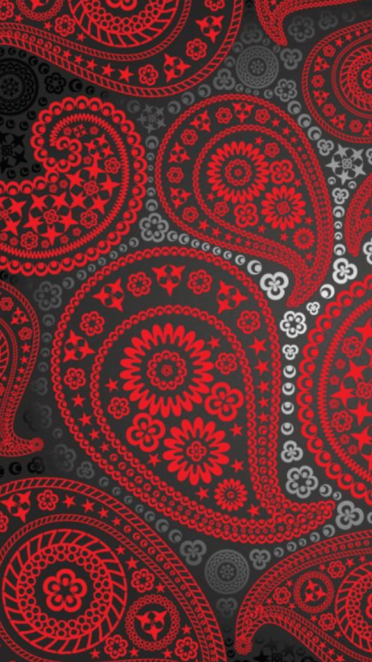 Black And Red Paisley Background
