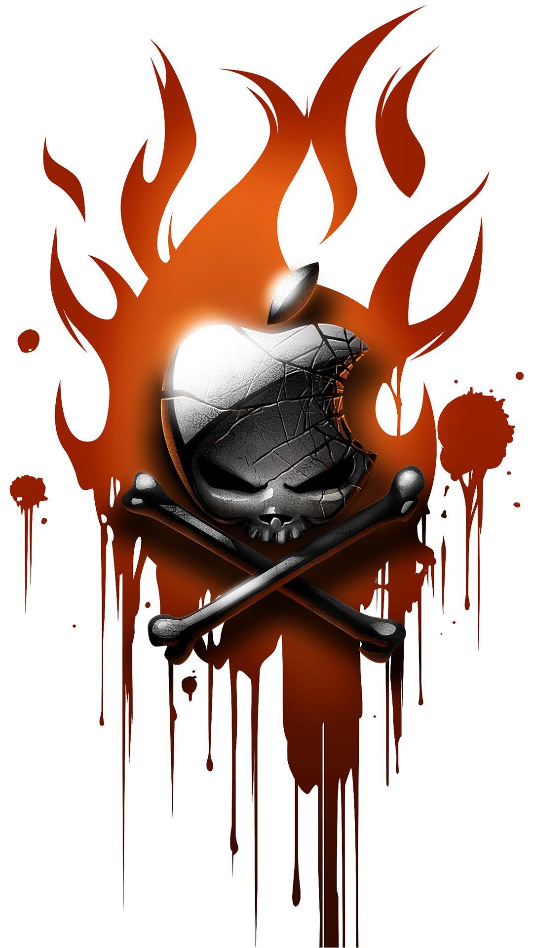 Hd Skull Apple Logo Wallpaper