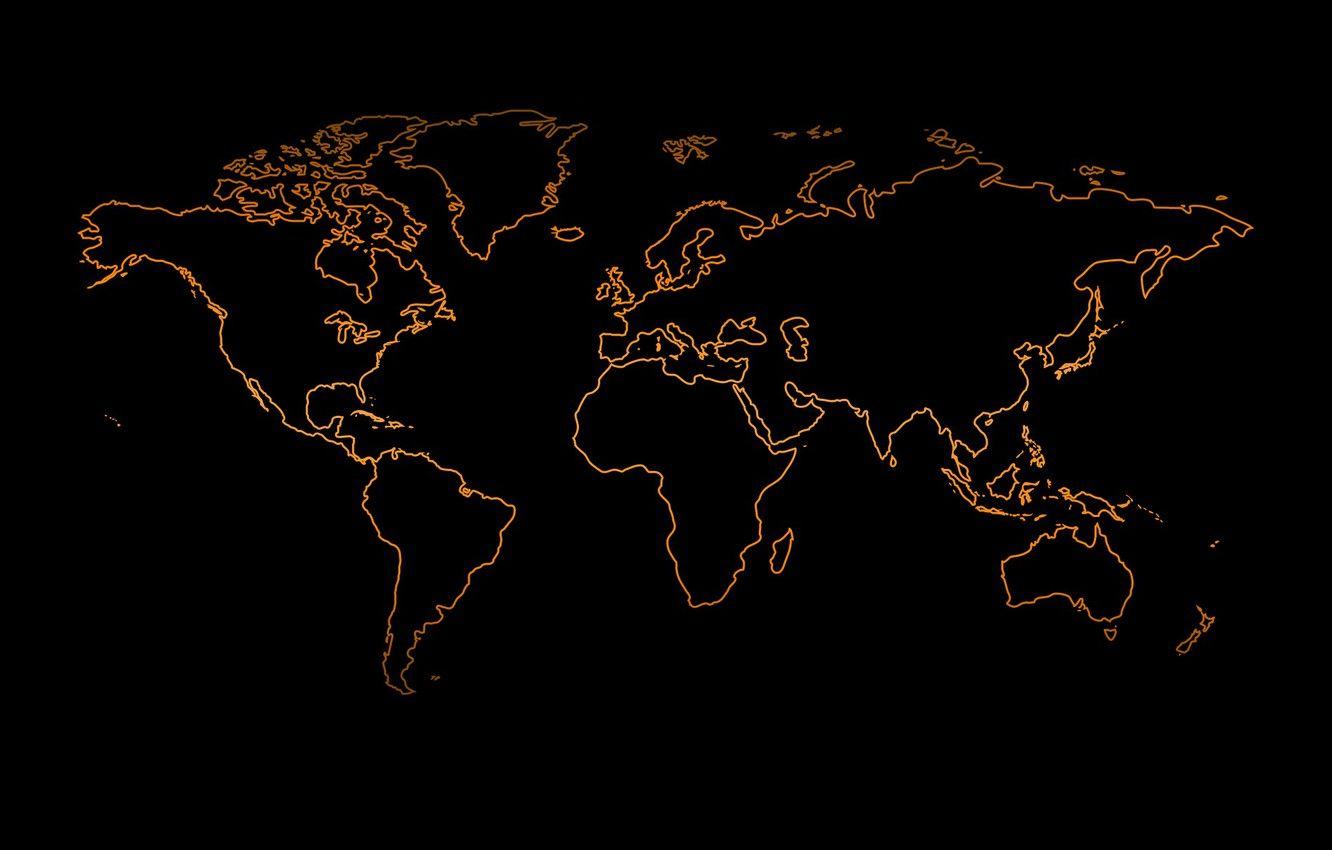 Black World Map Wallpapers Top Free Black World Map Backgrounds