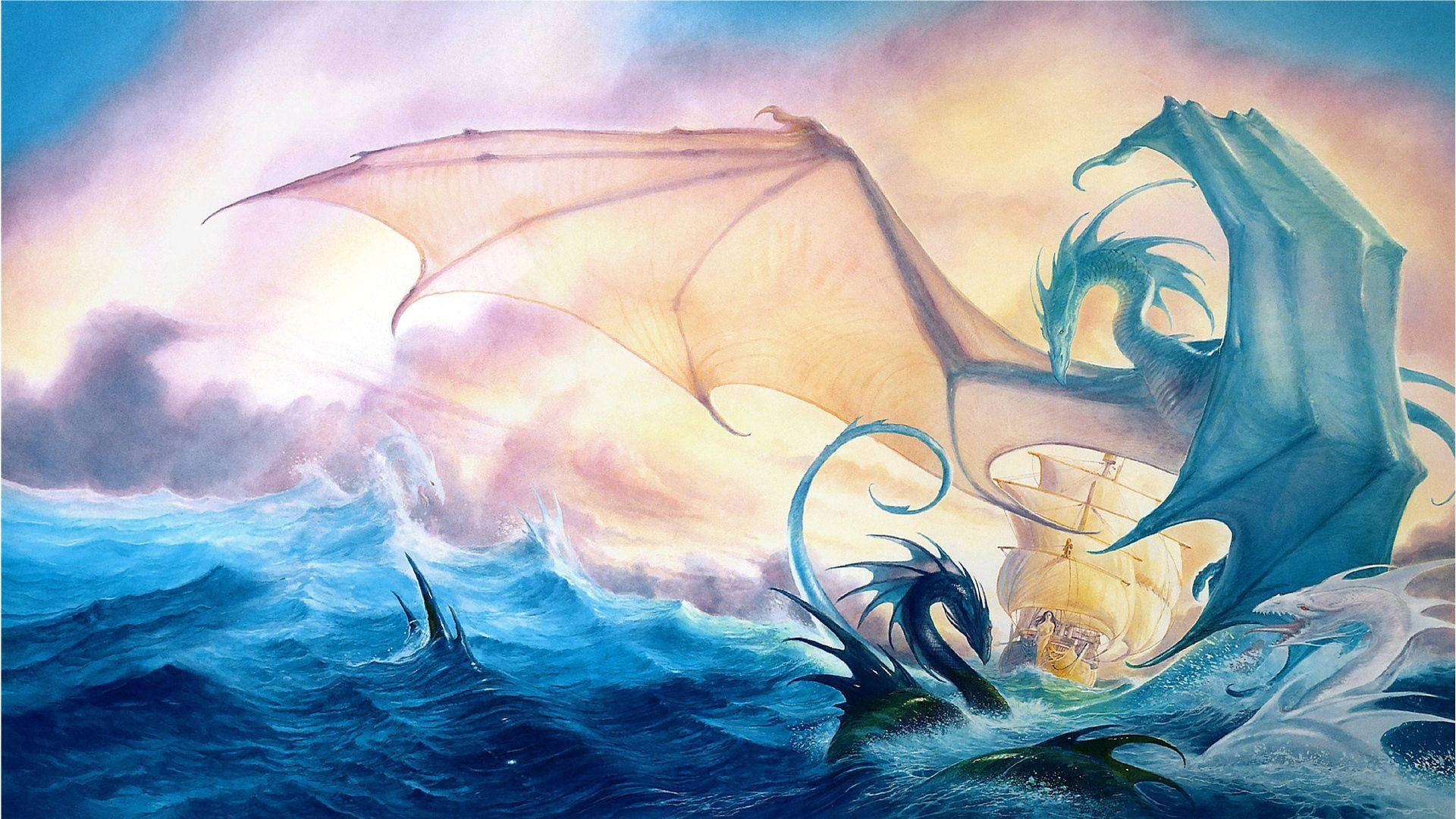 Ocean Dragon Wallpapers Top Free Ocean Dragon Backgrounds