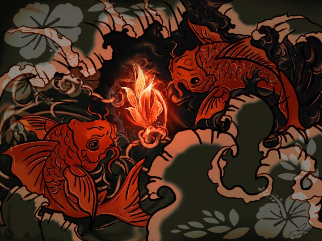 Japanese Koi Fish Art Wallpapers Top Free Japanese Koi Fish Art