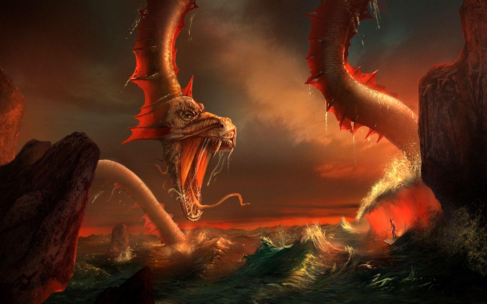 Ocean Dragon Wallpapers Top Free Ocean Dragon Backgrounds