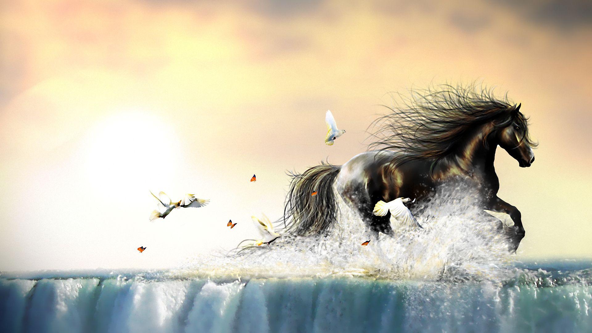 Water Horse Wallpapers Top Free Water Horse Backgrounds WallpaperAccess