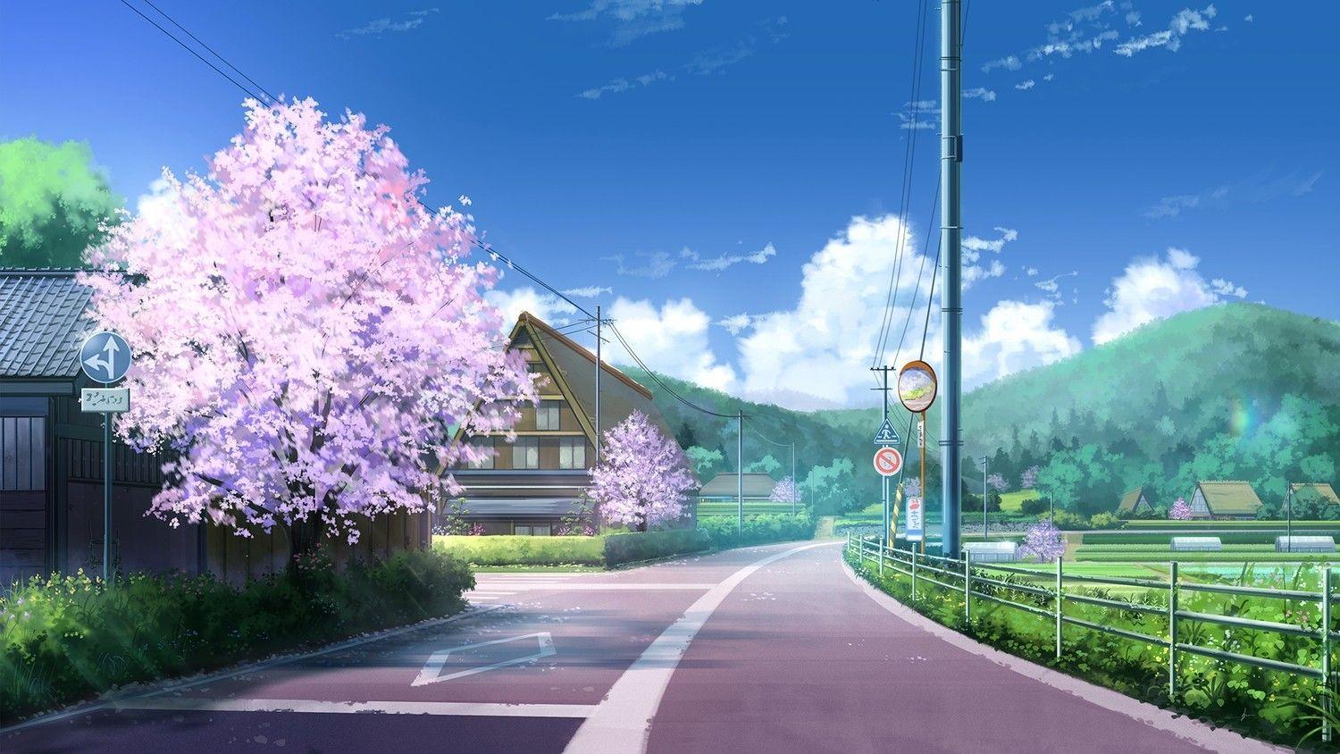 Anime Road Wallpapers Top Free Anime Road Backgrounds Wallpaperaccess
