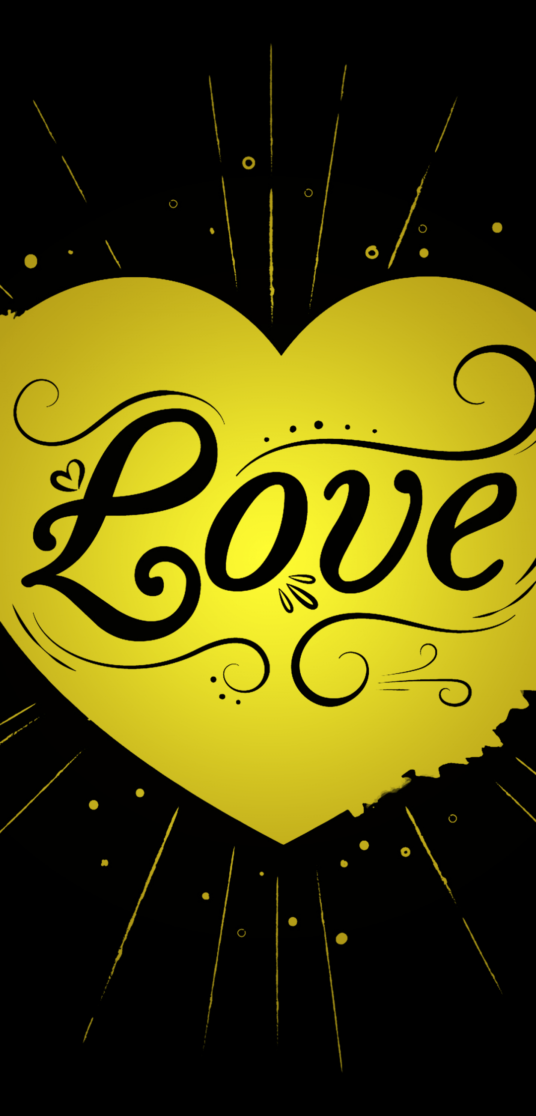 Yellow Heart Wallpapers Top Free Yellow Heart Backgrounds WallpaperAccess