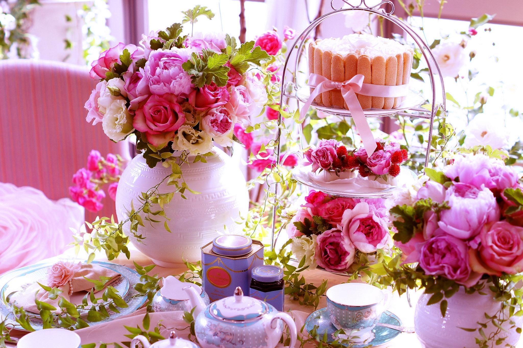 Tea Party Background For Zoom IMAGESEE
