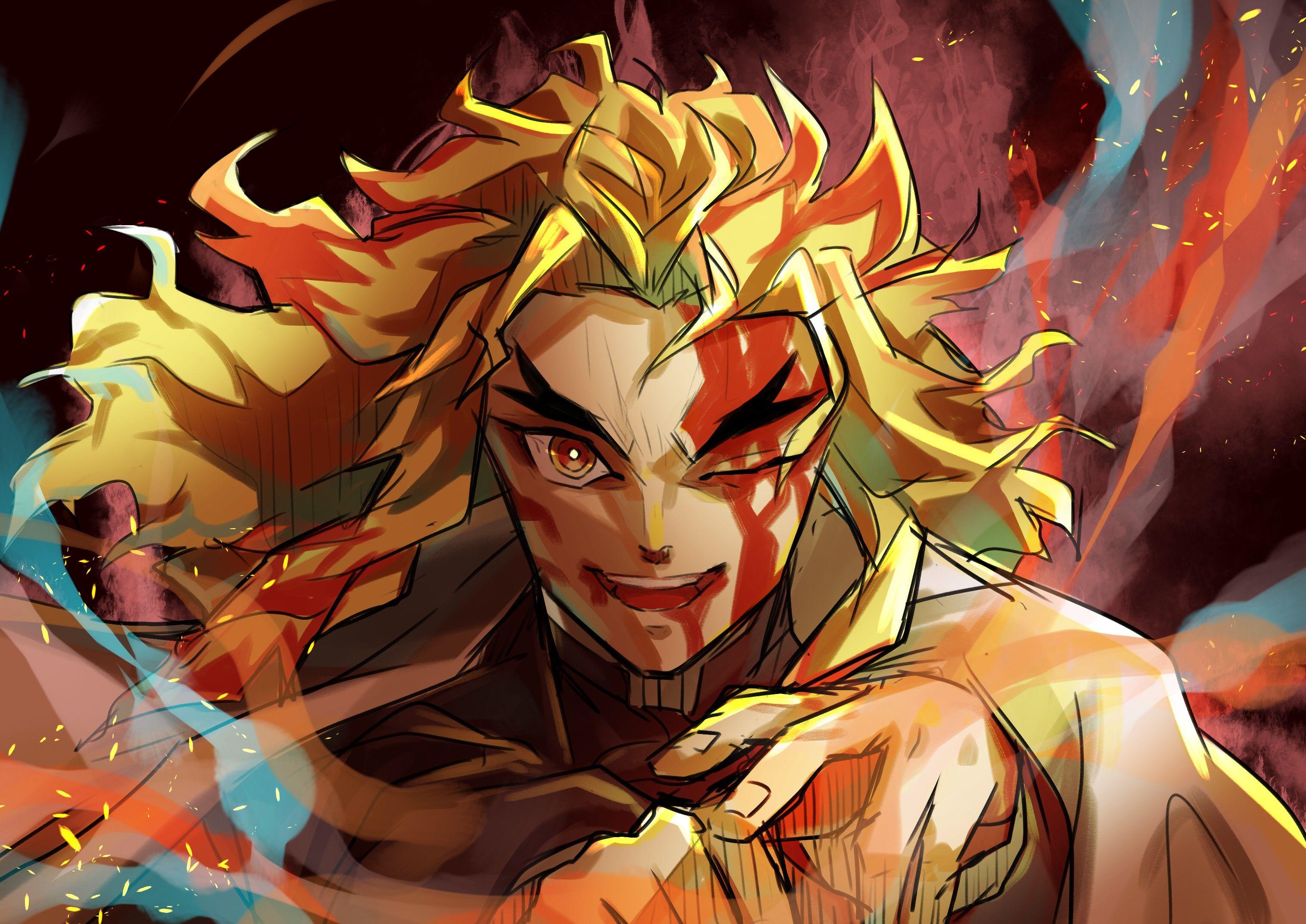 Rengoku Kyojuro Wallpaper 4K Gif Kyojuro Rengoku 1080p 2k 4k 5k Hd