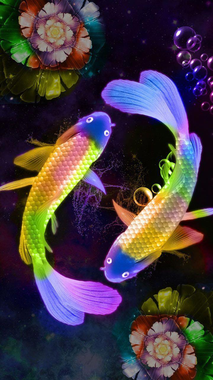 Neon Fish Wallpapers Top Free Neon Fish Backgrounds WallpaperAccess
