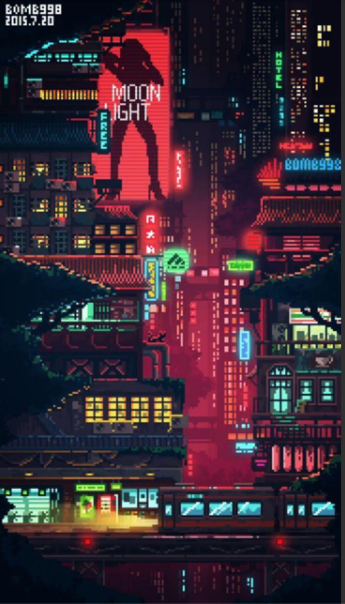 Cyberpunk Pixel Art Wallpapers Top Free Cyberpunk Pixel Art