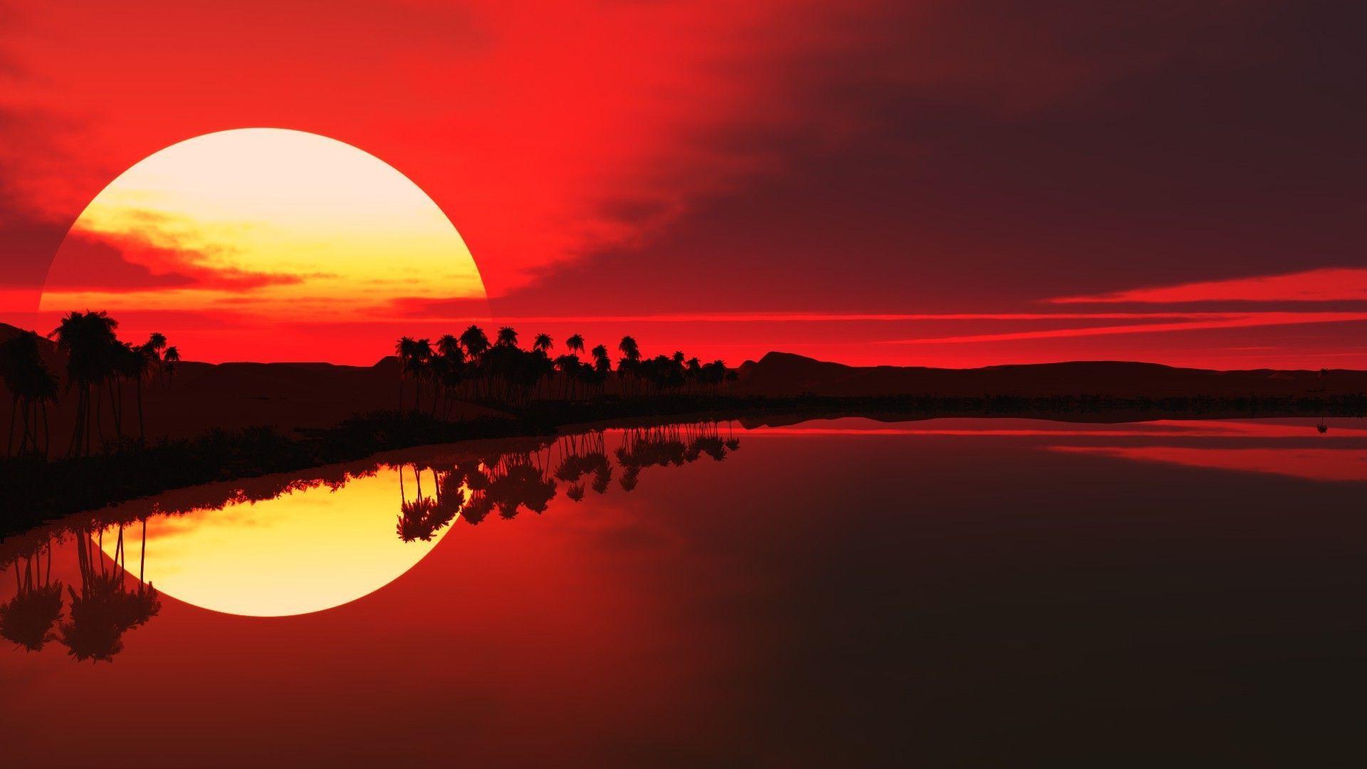 Red Sunset Wallpapers Top Free Red Sunset Backgrounds WallpaperAccess