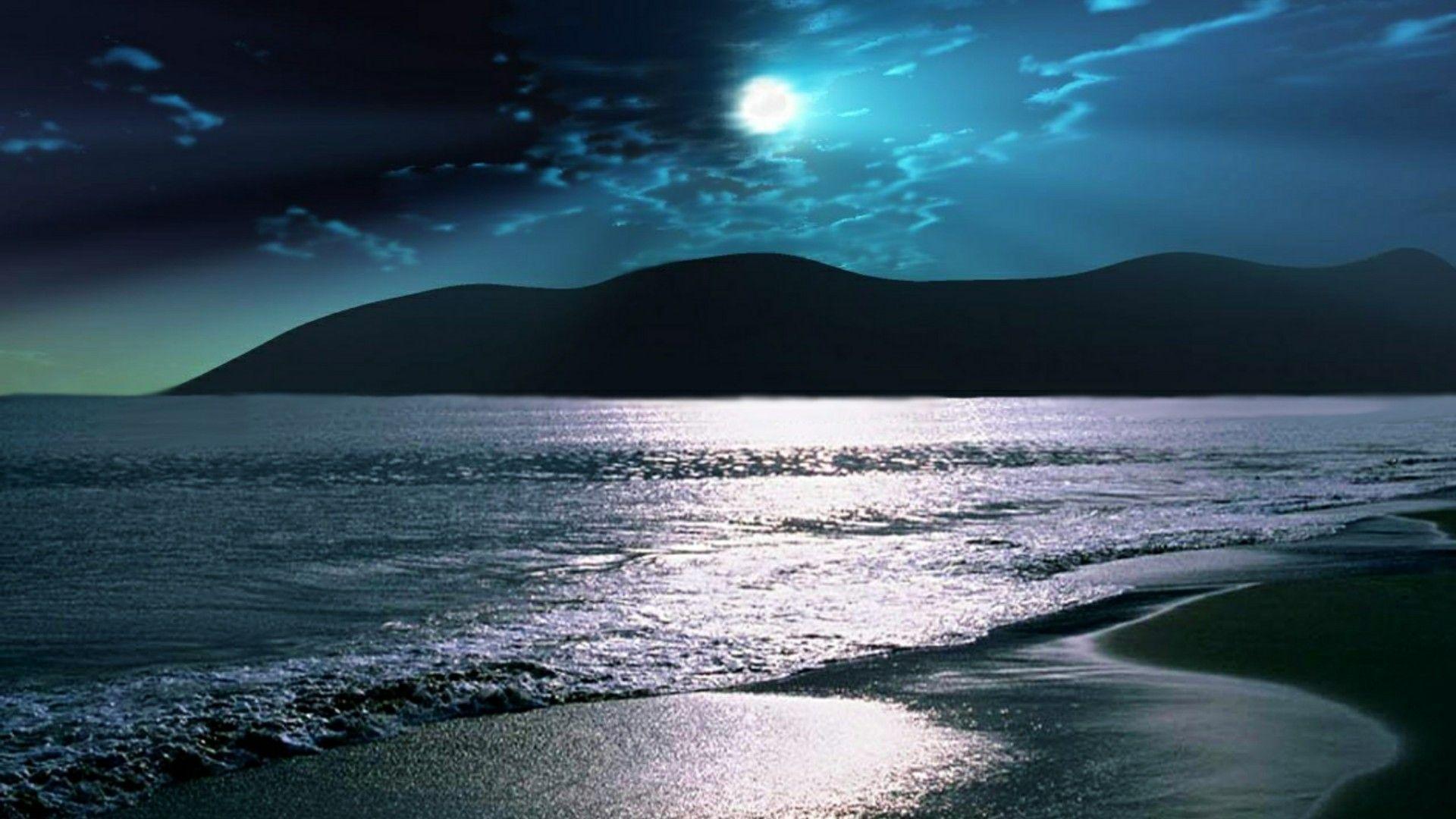 Moonlight Beach Wallpapers Top Free Moonlight Beach Backgrounds WallpaperAccess