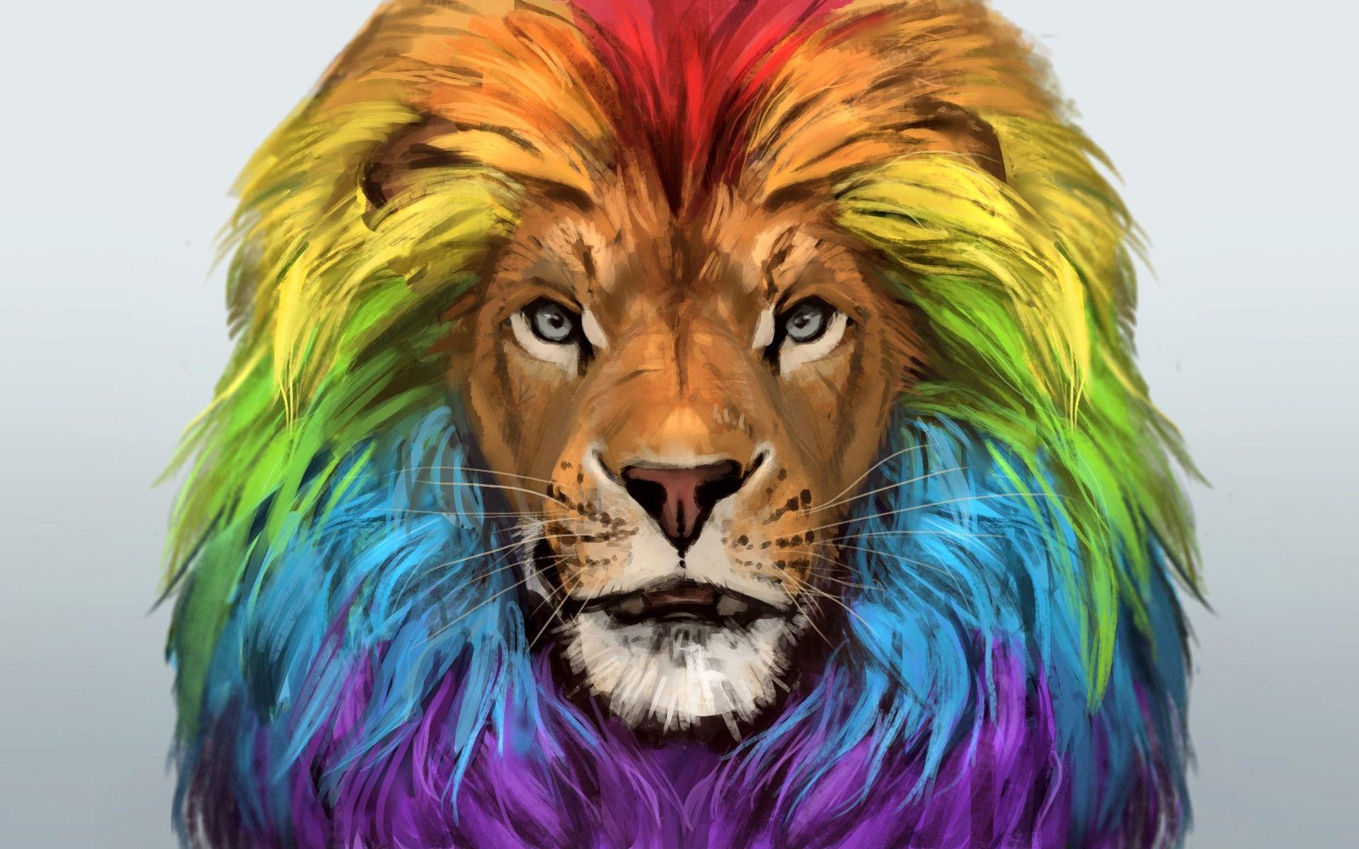 Cool Rainbow Lion Wallpapers Top Free Cool Rainbow Lion Backgrounds WallpaperAccess