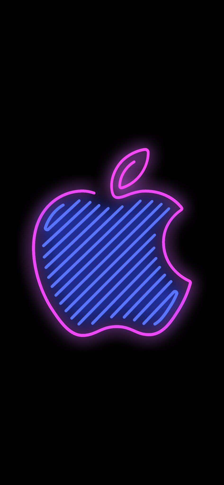 Neon Apple Logo Wallpapers Top Free Neon Apple Logo Backgrounds