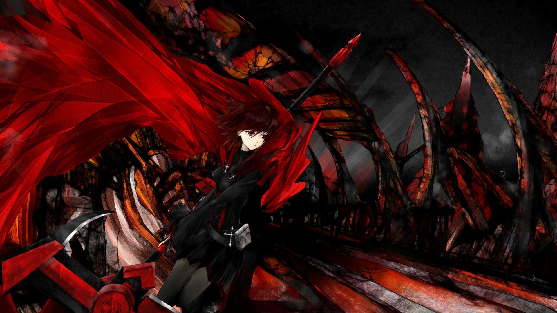 Black and Red Anime Girl Wallpapers Top Free Black and Red Anime Girl