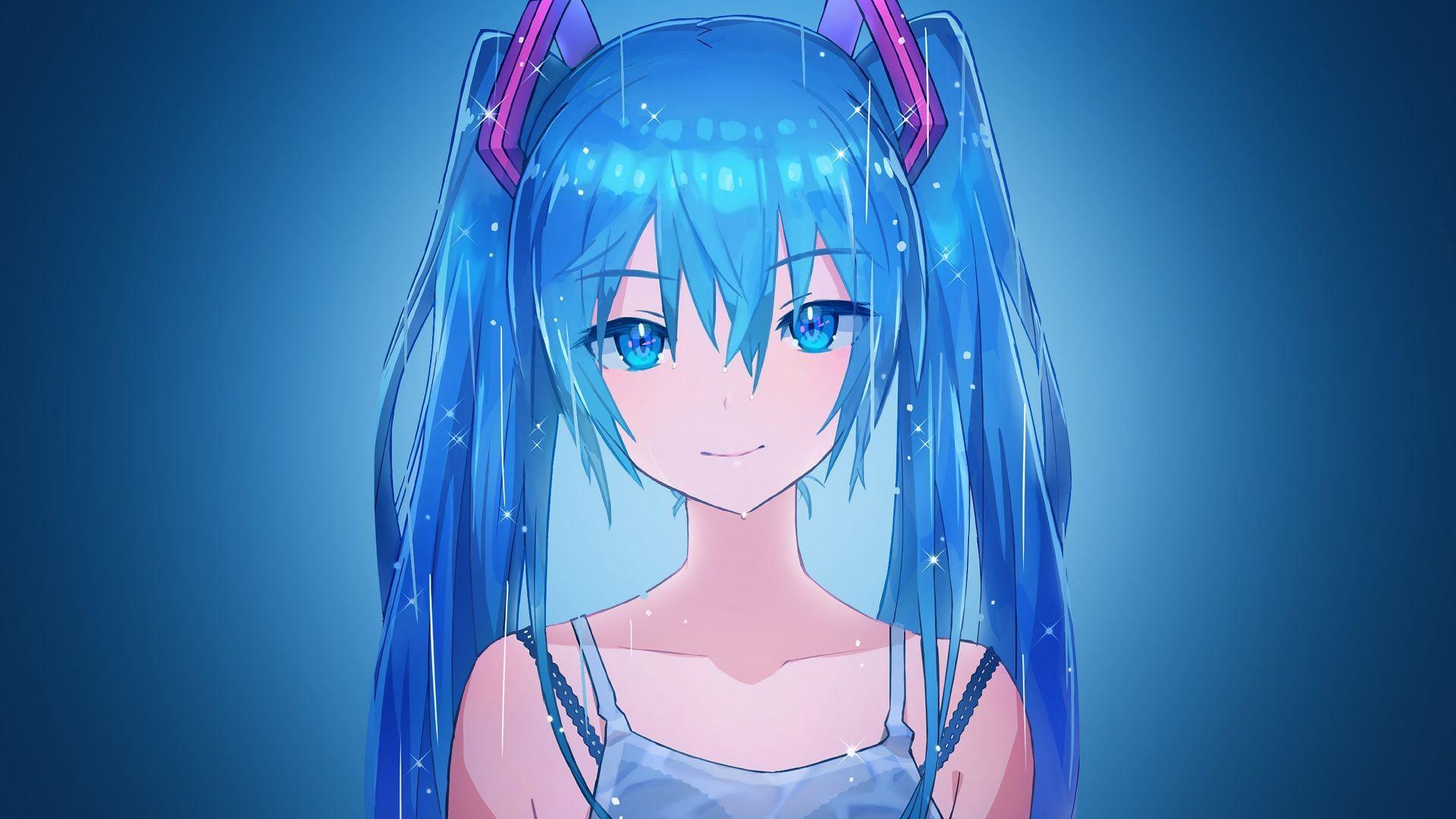 Blue Hair Anime Wallpapers Top Free Blue Hair Anime Backgrounds