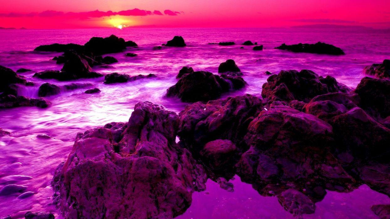 Pink Ocean Wallpapers Top Free Pink Ocean Backgrounds WallpaperAccess