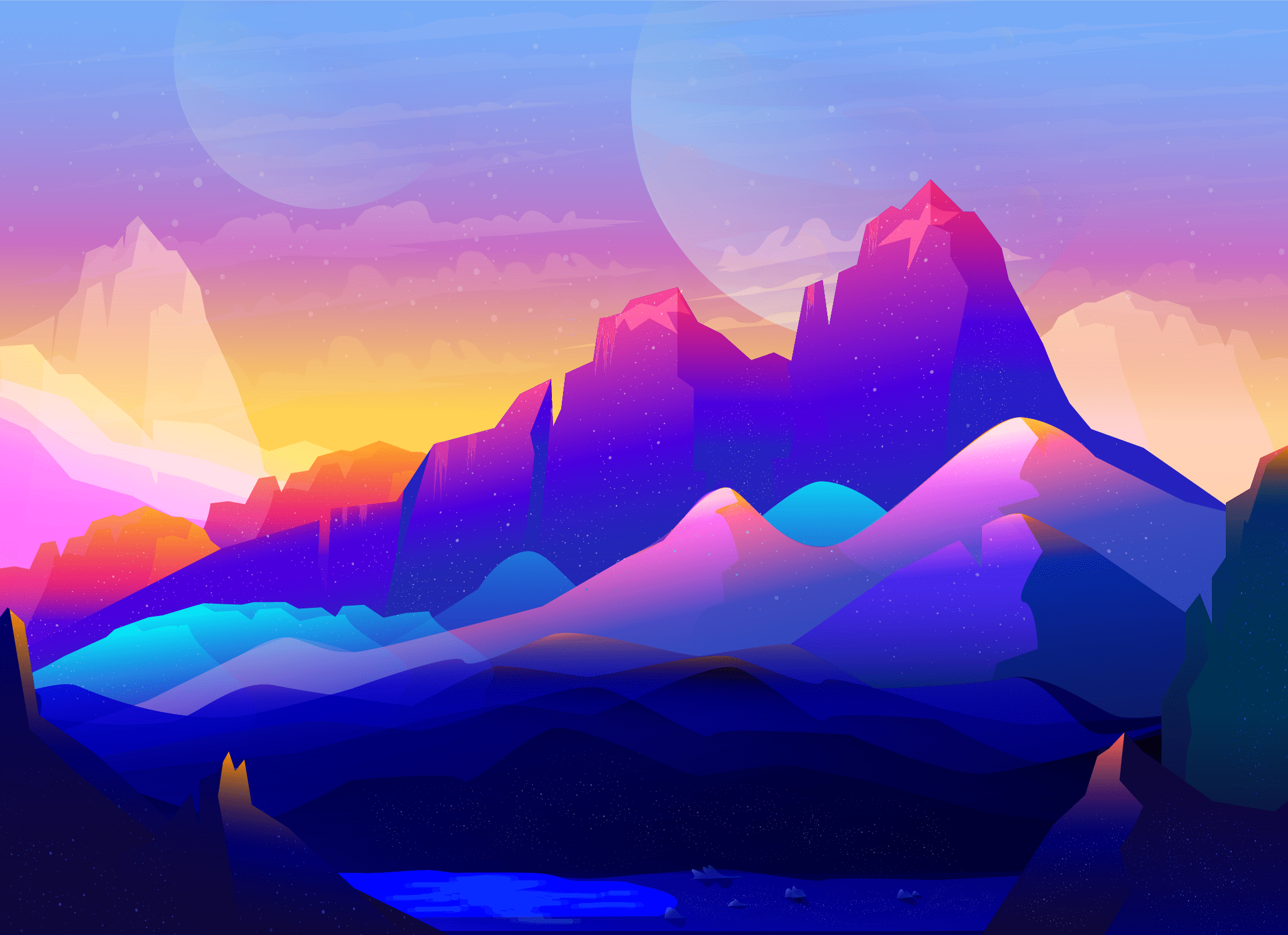 Colorful Mountain Wallpapers Top Free Colorful Mountain Backgrounds