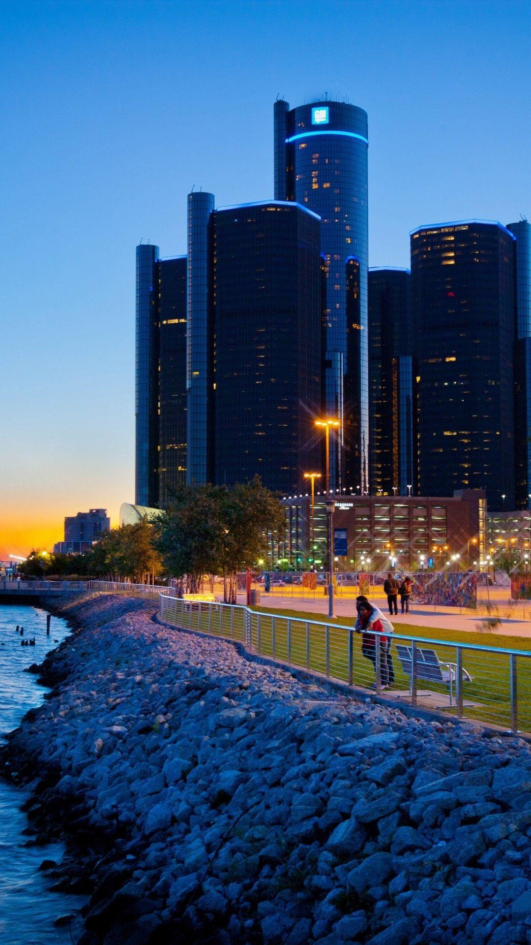 Detroit Skyline Wallpapers Top Free Detroit Skyline Backgrounds