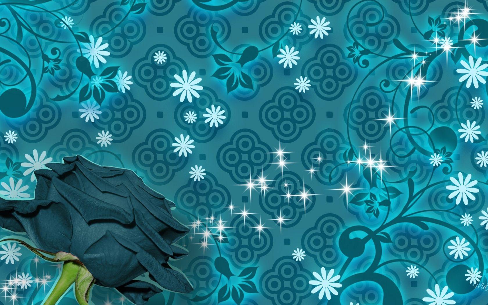 Teal Flower Wallpapers Top Free Teal Flower Backgrounds WallpaperAccess