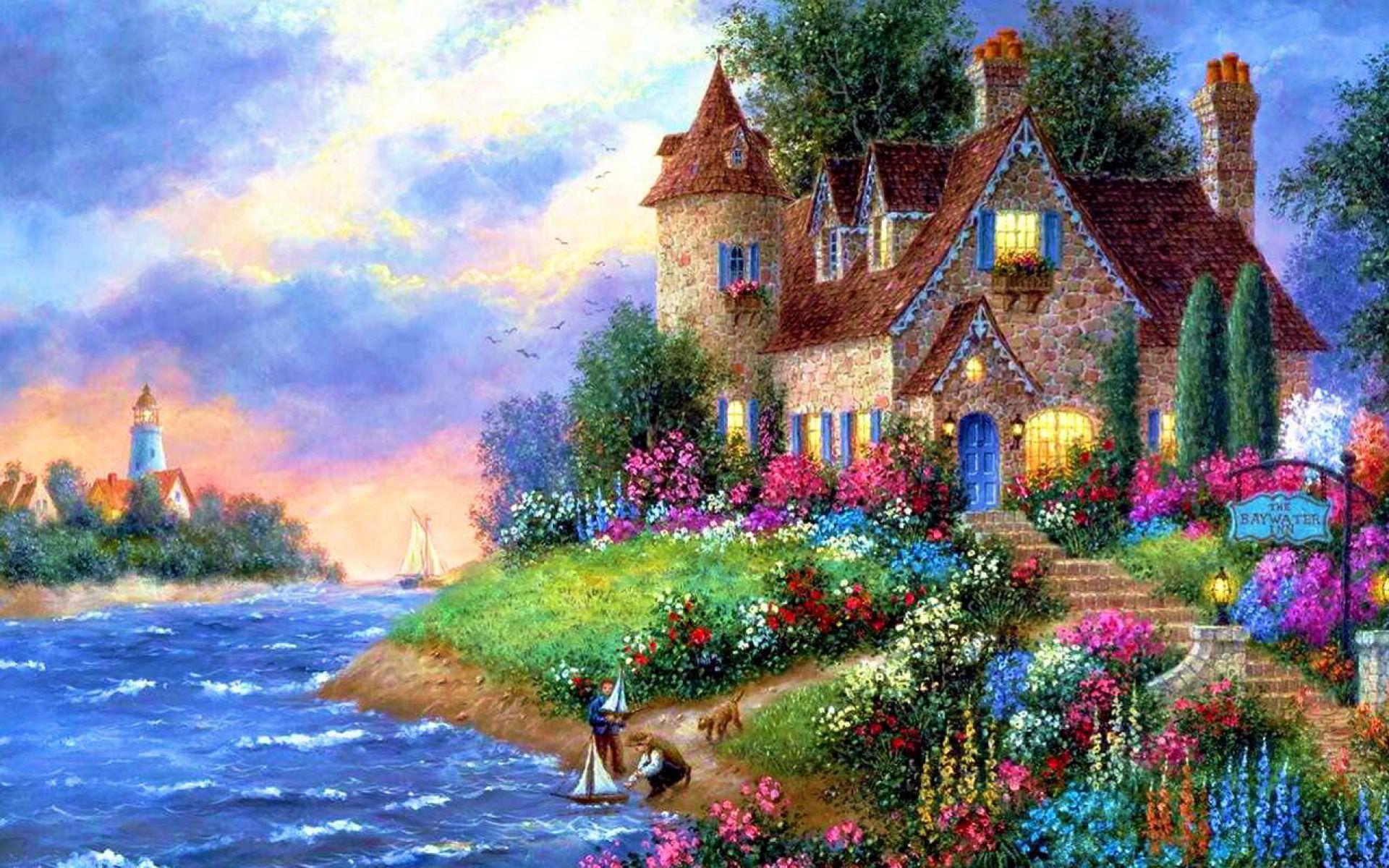 Cottage Desktop Wallpapers Top Free Cottage Desktop Backgrounds
