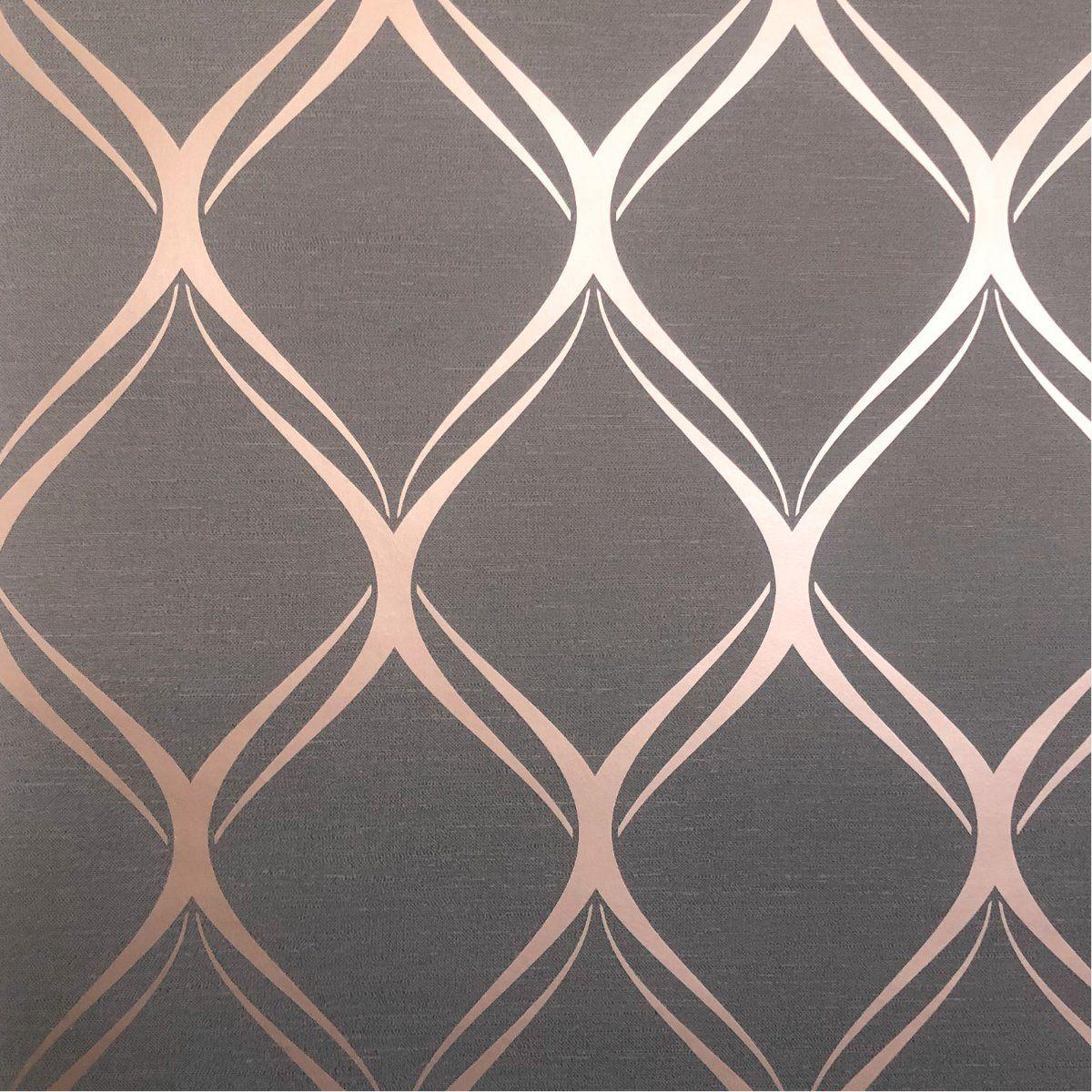 Light copper geometric shapes wallpaper lsamotor
