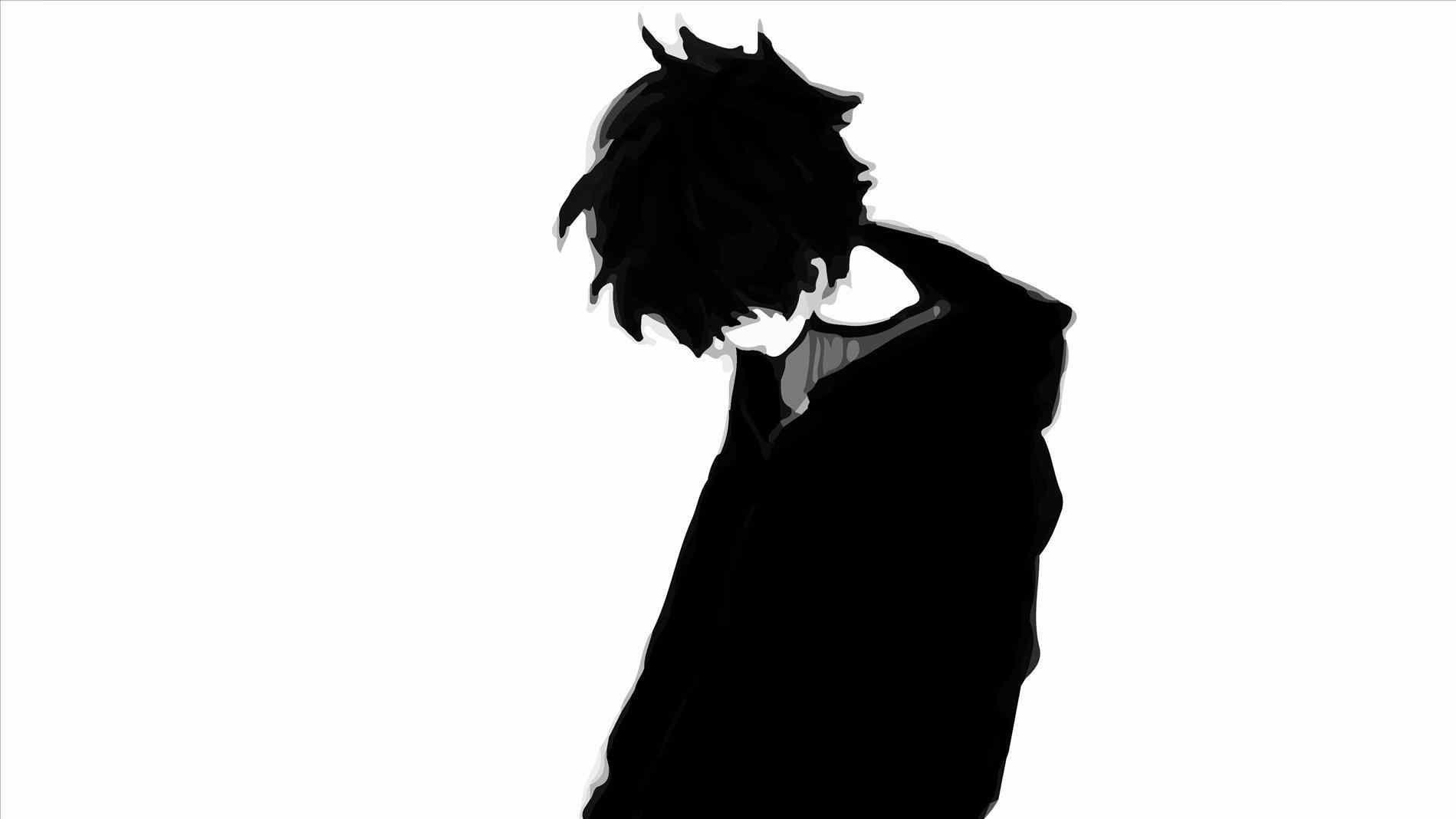Black and White Anime Boy Wallpapers Top Free Black and White Anime