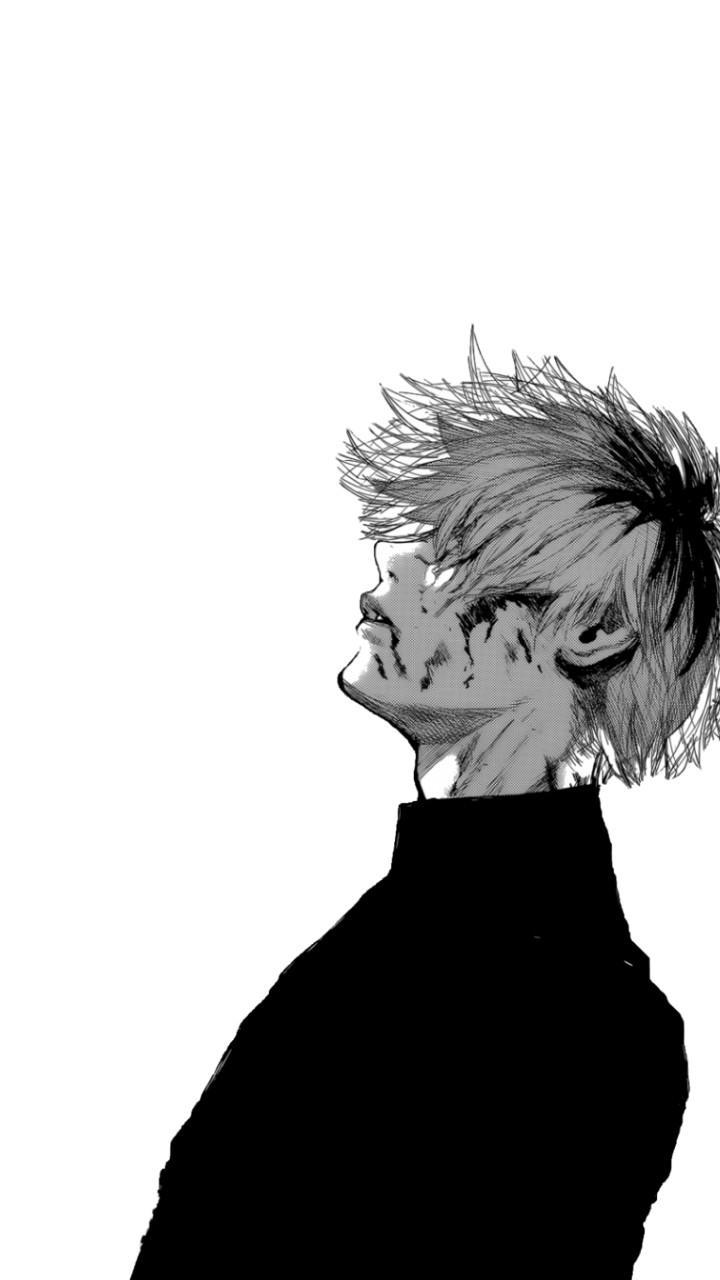 Ken Kaneki Black And White Wallpaper