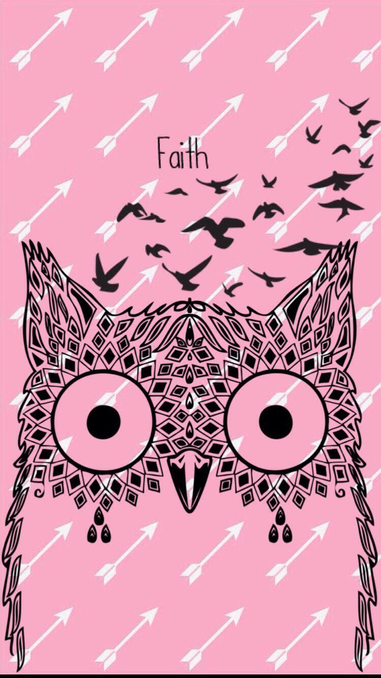 Cute Pink Owl Wallpaper For Iphone