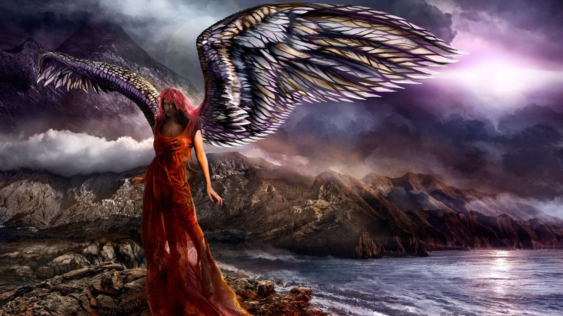 Red Angel Wallpapers Top Free Red Angel Backgrounds WallpaperAccess