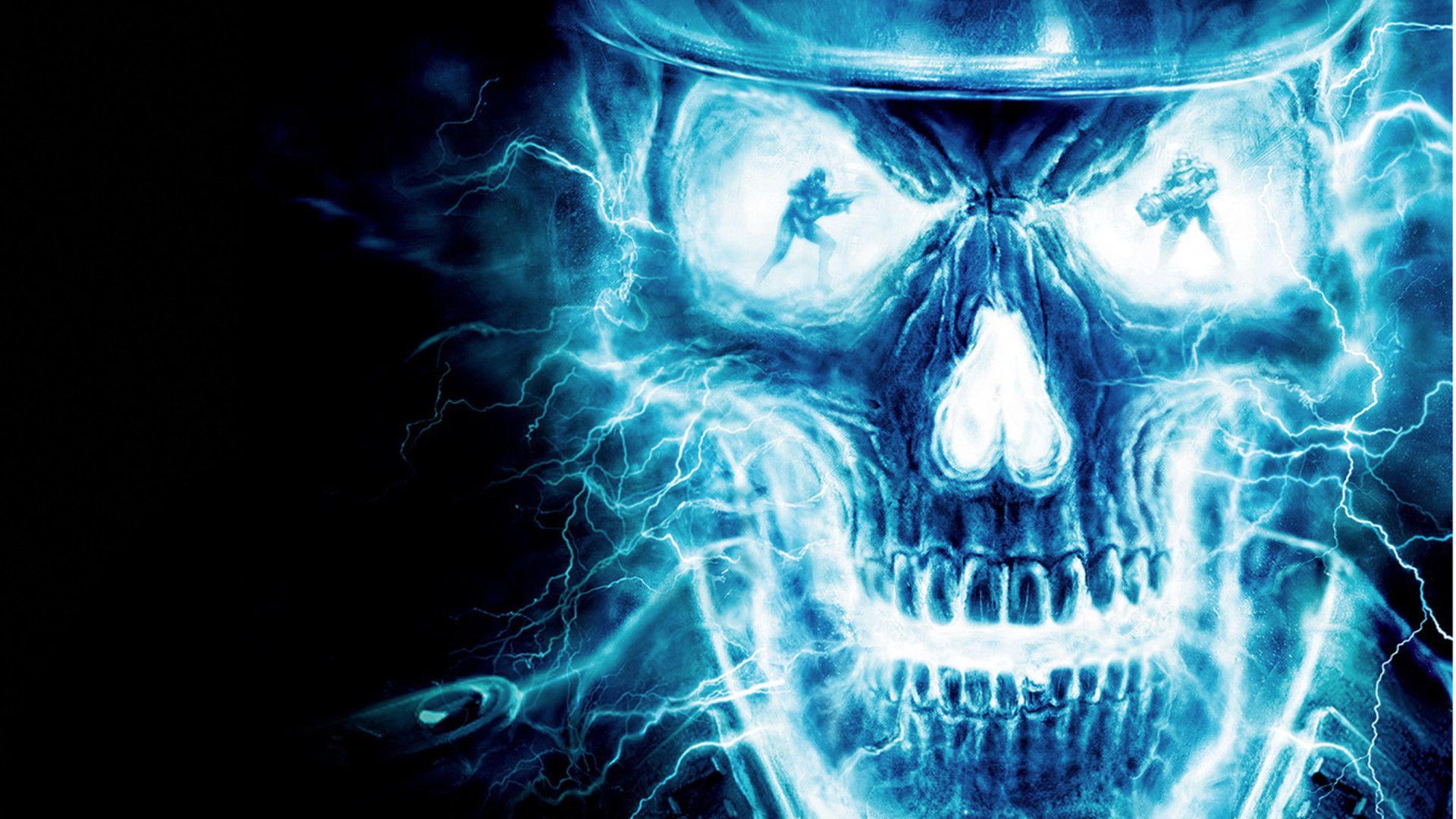 Blue Flame Skull Wallpapers Top Free Blue Flame Skull Backgrounds