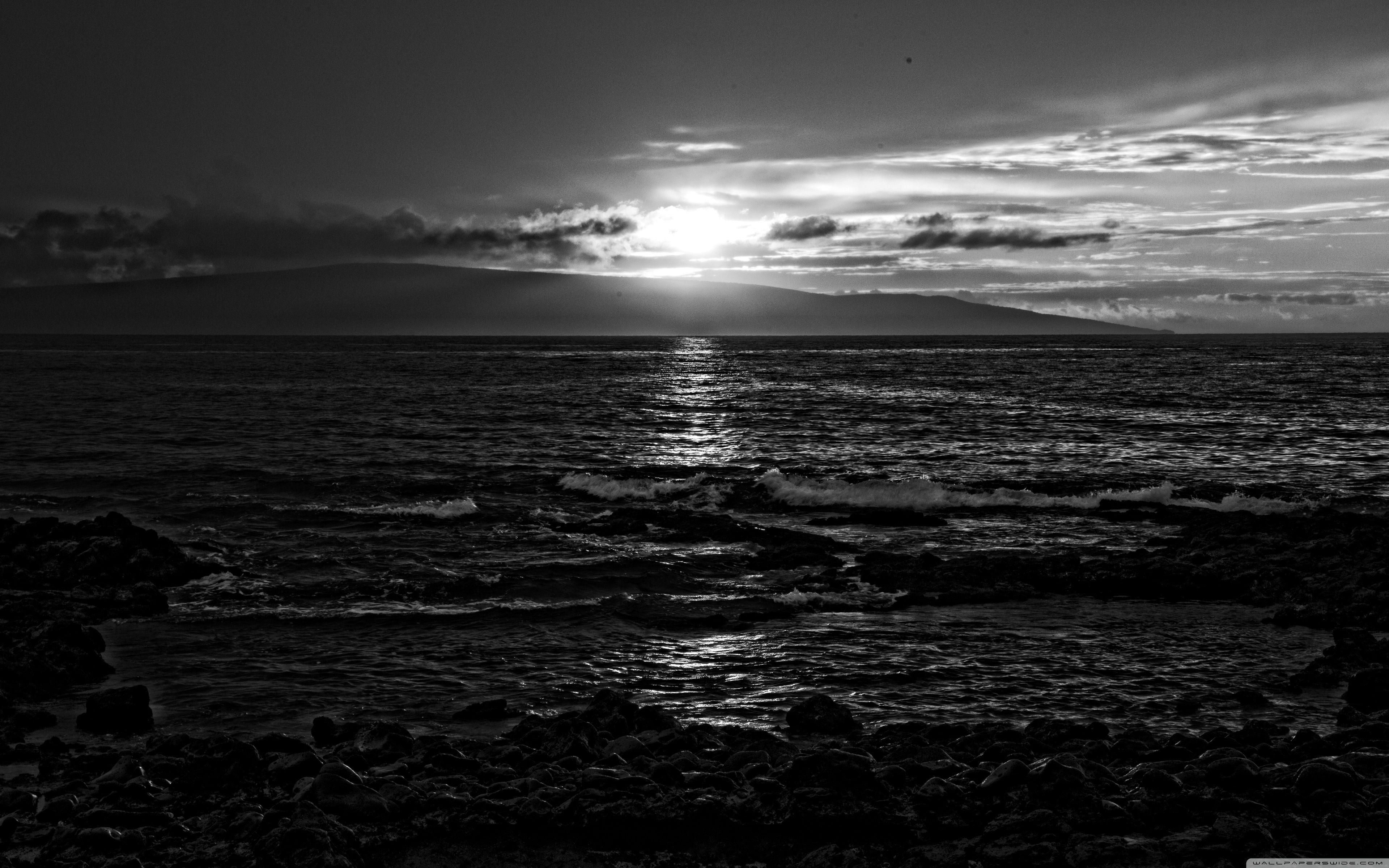 Black and White Sunset Wallpapers Top Free Black and White Sunset