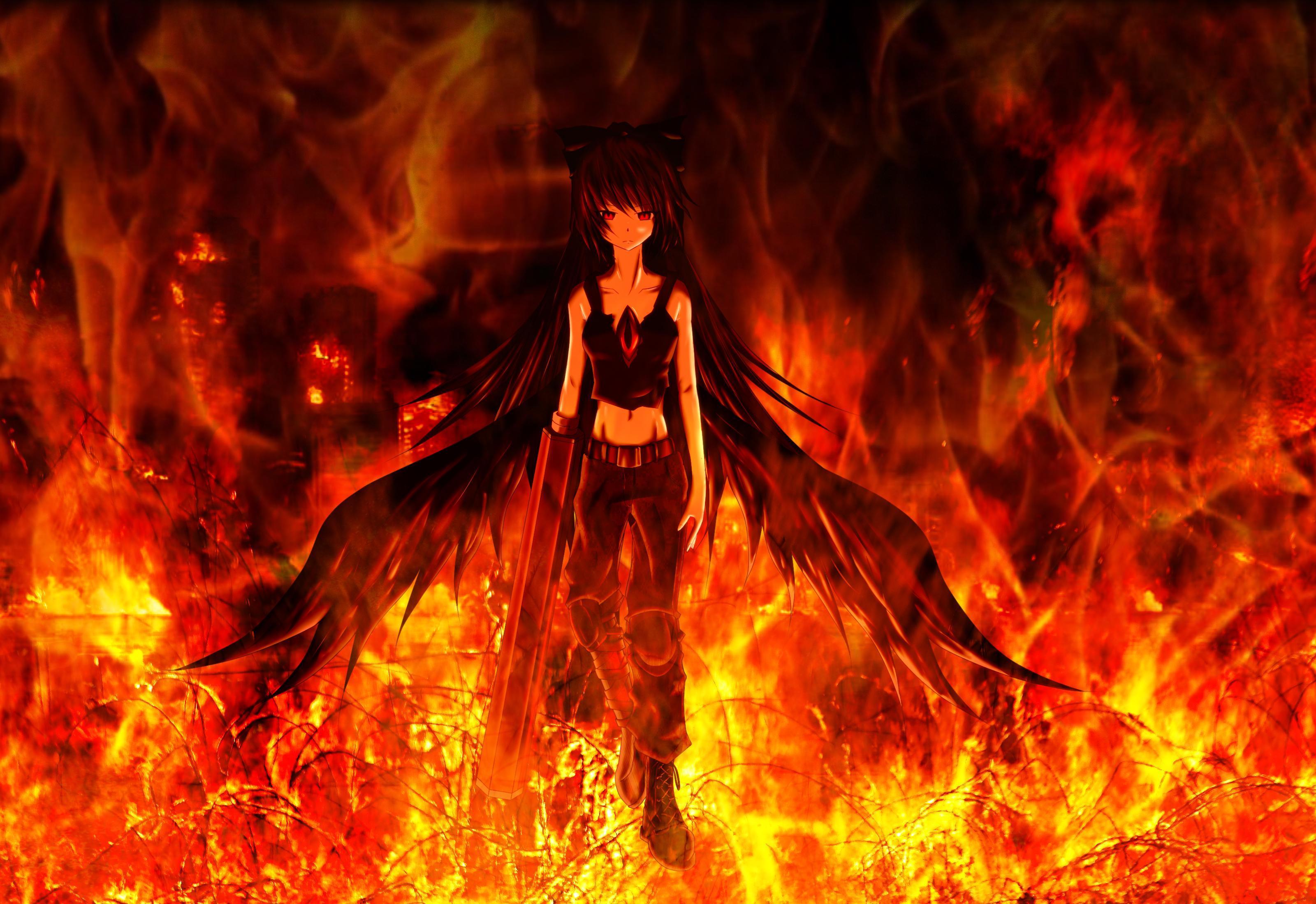 Anime Flame Wallpapers Top Free Anime Flame Backgrounds WallpaperAccess