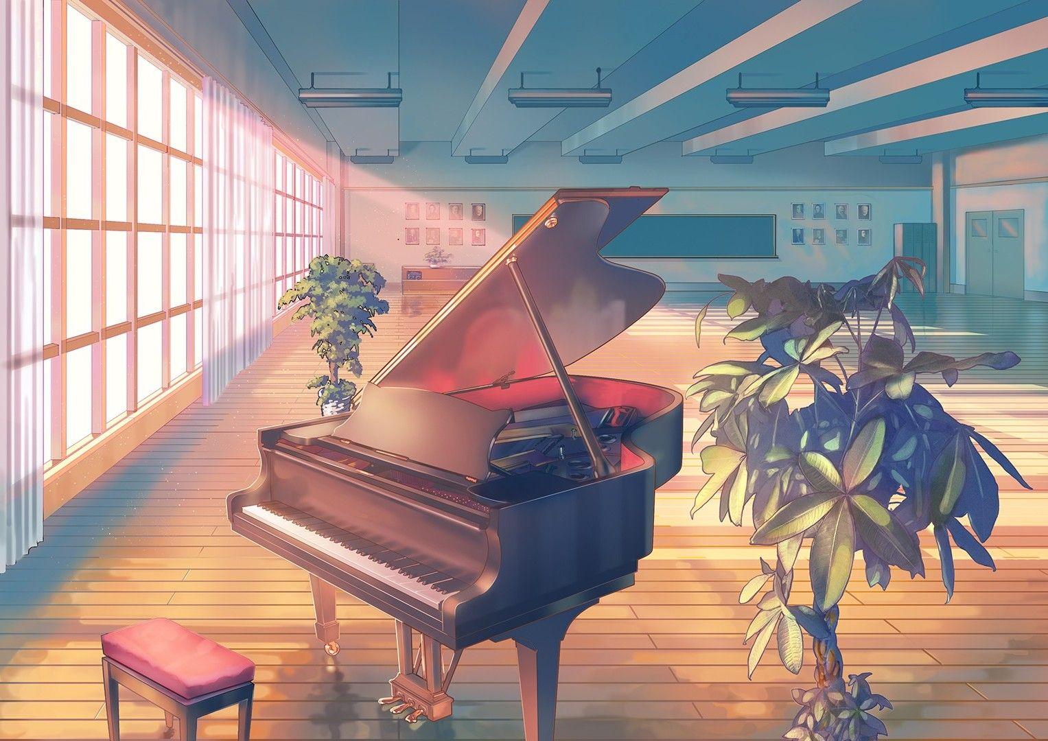 Anime Piano Wallpapers Top Free Anime Piano Backgrounds WallpaperAccess