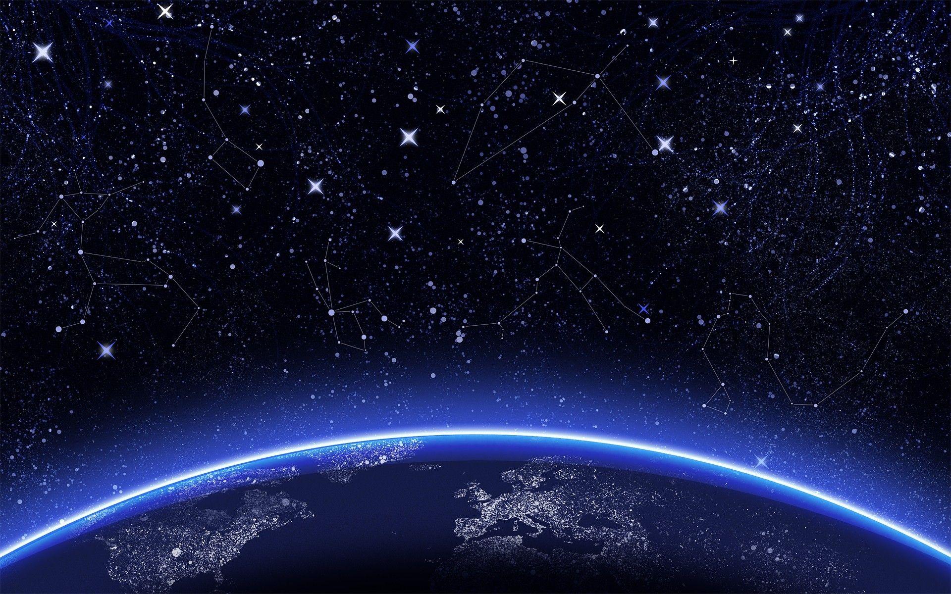 Blue Space Stars Wallpapers Top Free Blue Space Stars Backgrounds