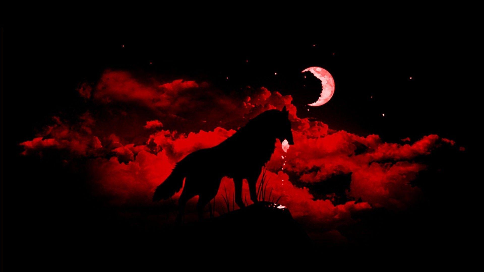 Red Moon Wolf Wallpapers Top Free Red Moon Wolf Backgrounds